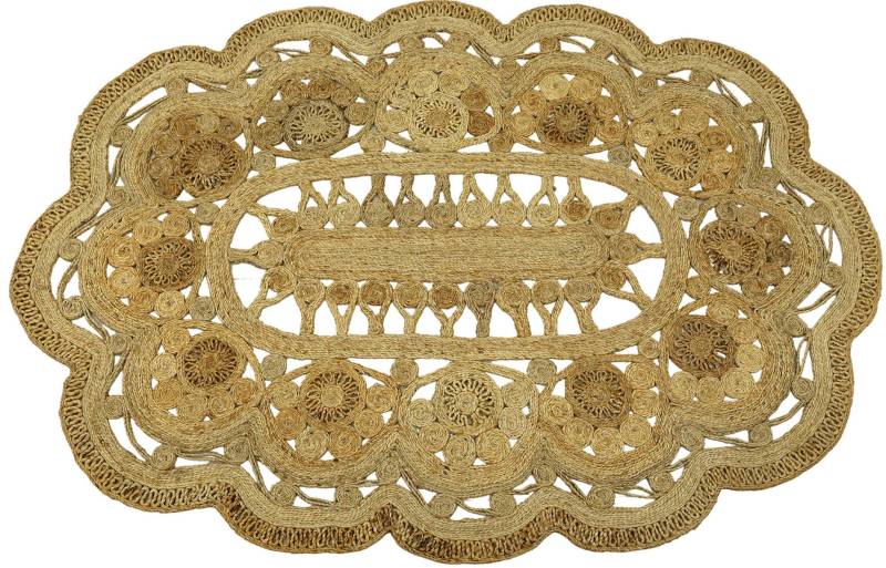 carpetfine Sisalteppich »Juteteppich Paul«, rechteckig, 13 mm Höhe, natürliches Pflanzenmaterial von Hand gewebt, Boho Style von carpetfine