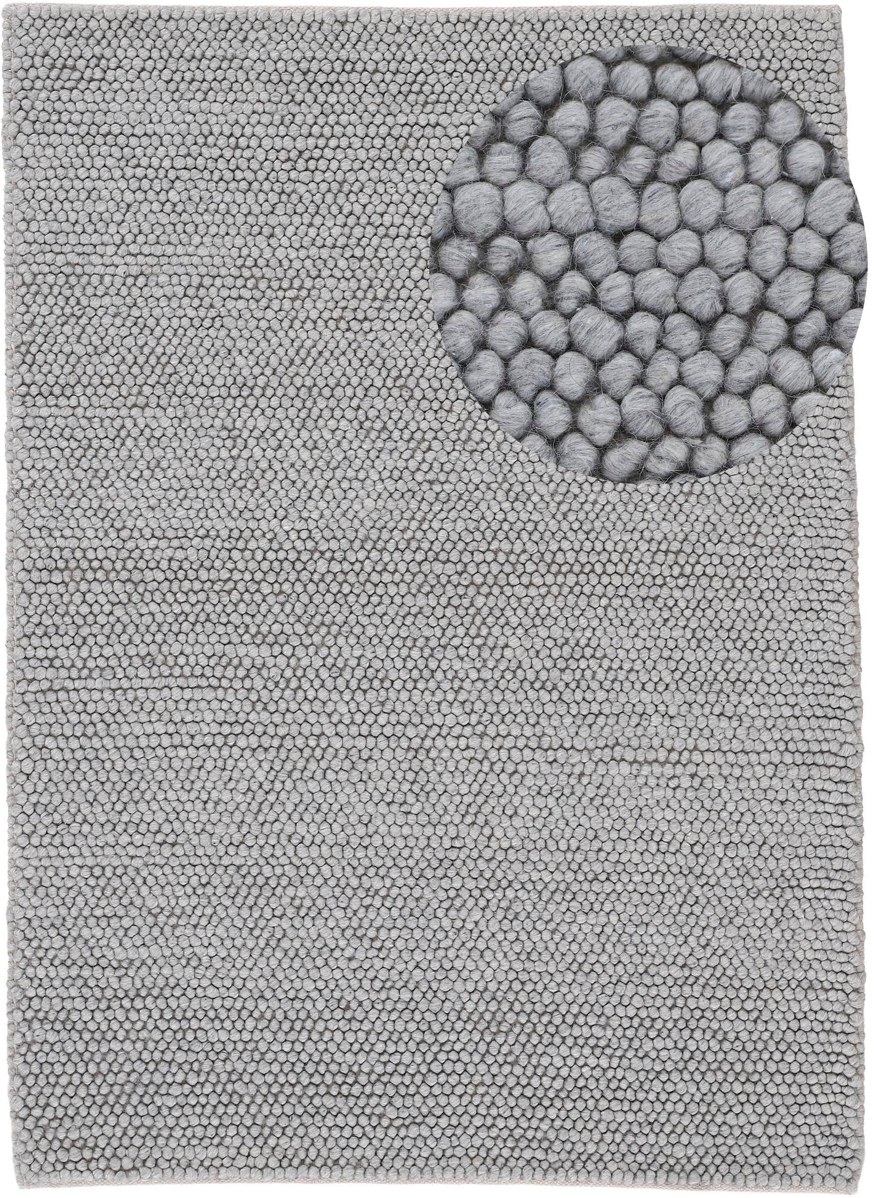 carpetfine Teppich »Calo«, rechteckig, Handweb Teppich, Uni Farben, meliert, handgewebt, 70% Wolle von carpetfine