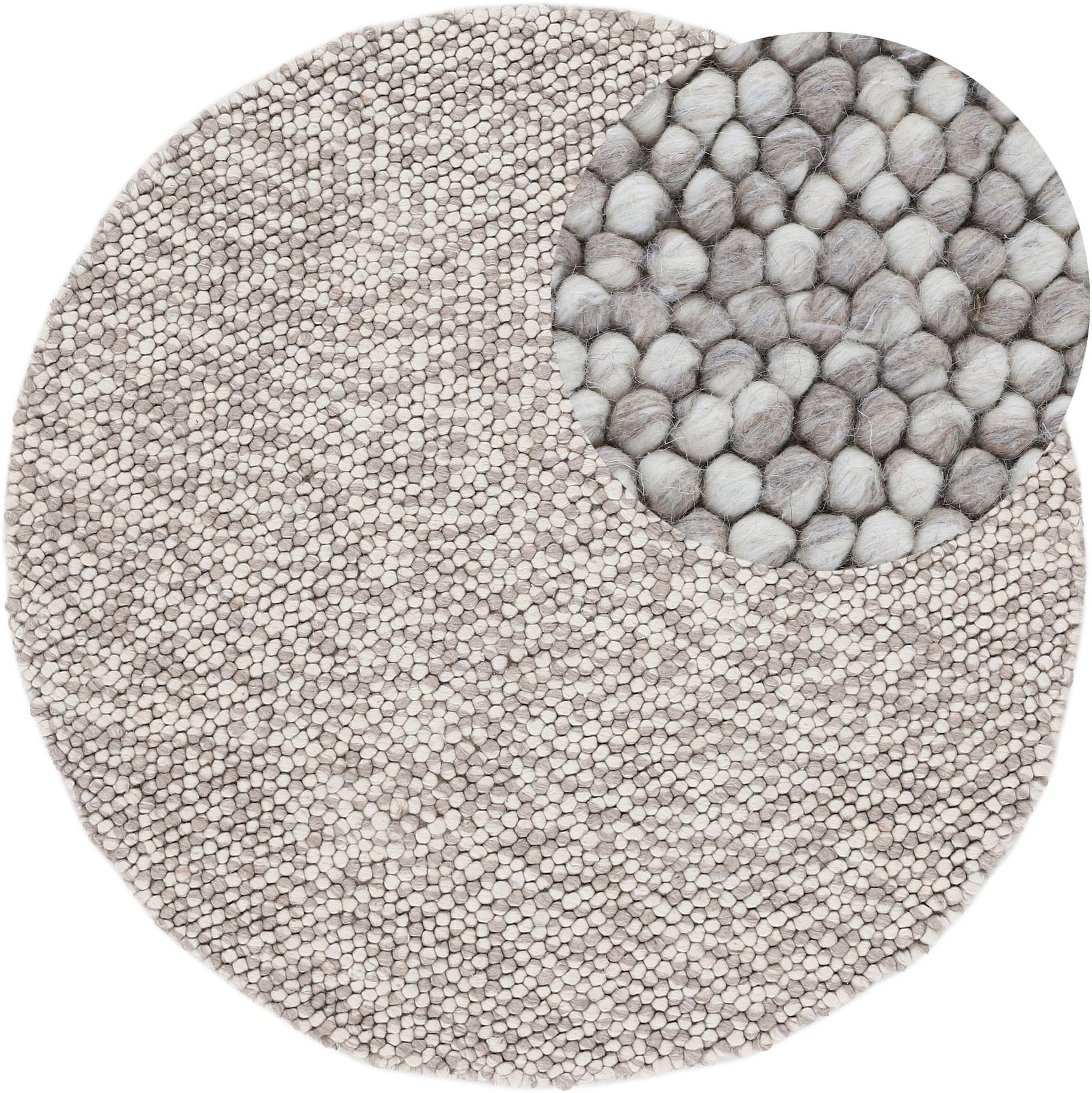 carpetfine Teppich »Calo«, rund, 16 mm Höhe, Handweb Teppich, Uni-Farben, meliert, handgewebt, 70% Wolle carpetfine Teppich »Calo«, rund, 16 mm Höhe, Handweb Teppich, Uni-Farben, meliert, handgewebt, 70% Wolle von carpetfine