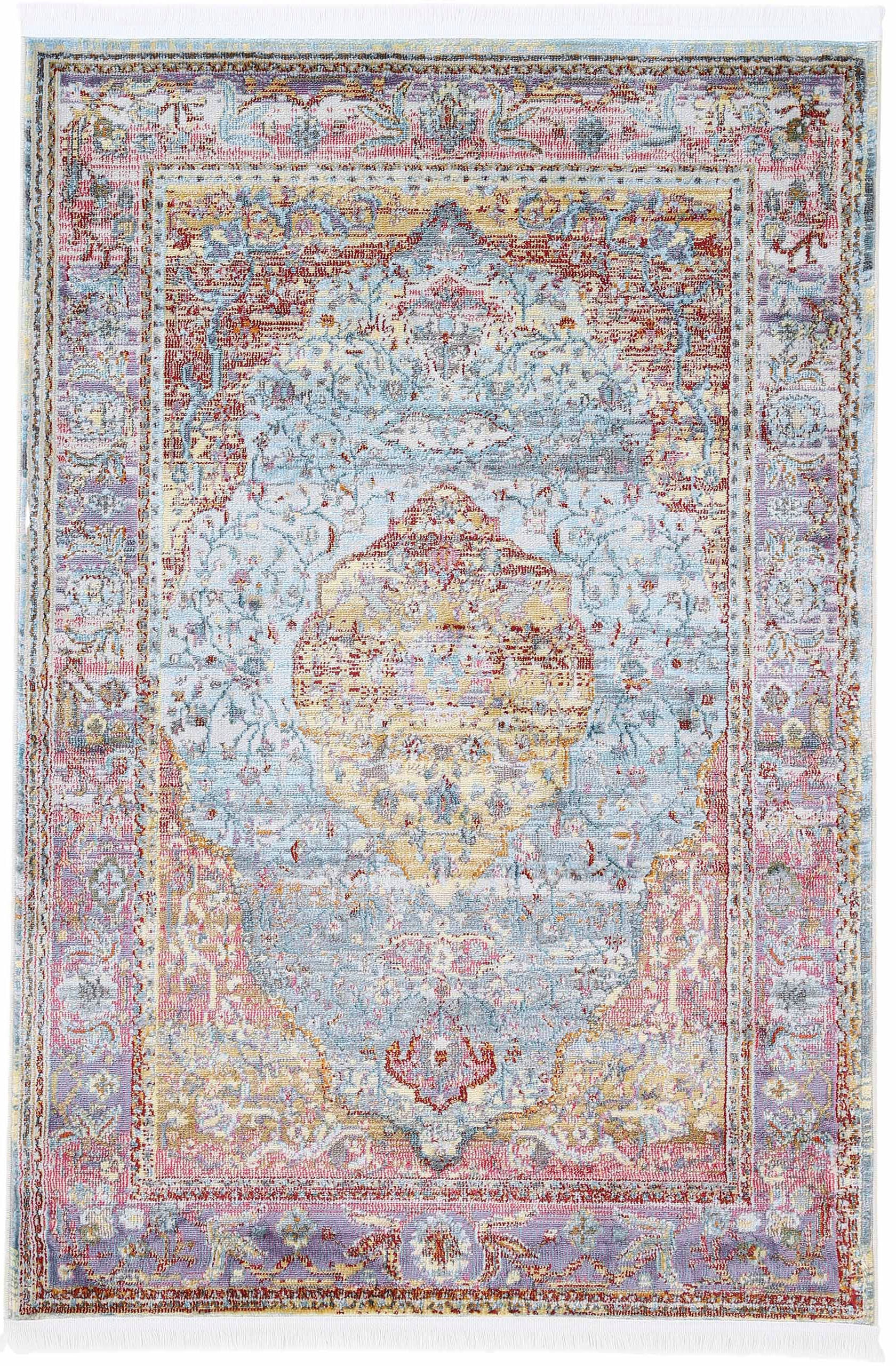 carpetfine Teppich »Esha«, rechteckig, 8 mm Höhe, Vintage Look, schöne Farben, mit Fransen, Wohnzimmer carpetfine Teppich »Esha«, rechteckig, 8 mm Höhe, Vintage Look, schöne Farben, mit Fransen, Wohnzimmer von carpetfine