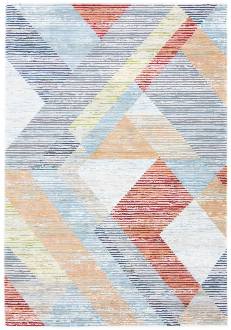 carpetfine Teppich »Fusion«, rechteckig, 5 mm Höhe, pastellfarbener Flachflor-Teppich, Wohnzimmer von carpetfine