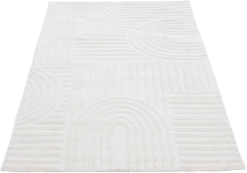 carpetfine Teppich »Holly 4 - Soft Touch Microfaser Teppich«, rechteckig, 12 mm Höhe, Boho Scandi, weiche dichte getuftete Hoch-Tief-Struktur, Wohnzimmer von carpetfine