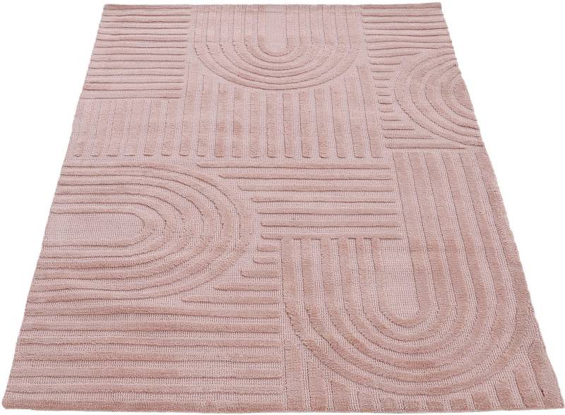carpetfine Teppich »Holly 4 - Soft Touch Microfaser Teppich«, rechteckig, 12 mm Höhe, Boho Scandi, weiche dichte getuftete Hoch-Tief-Struktur, Wohnzimmer von carpetfine