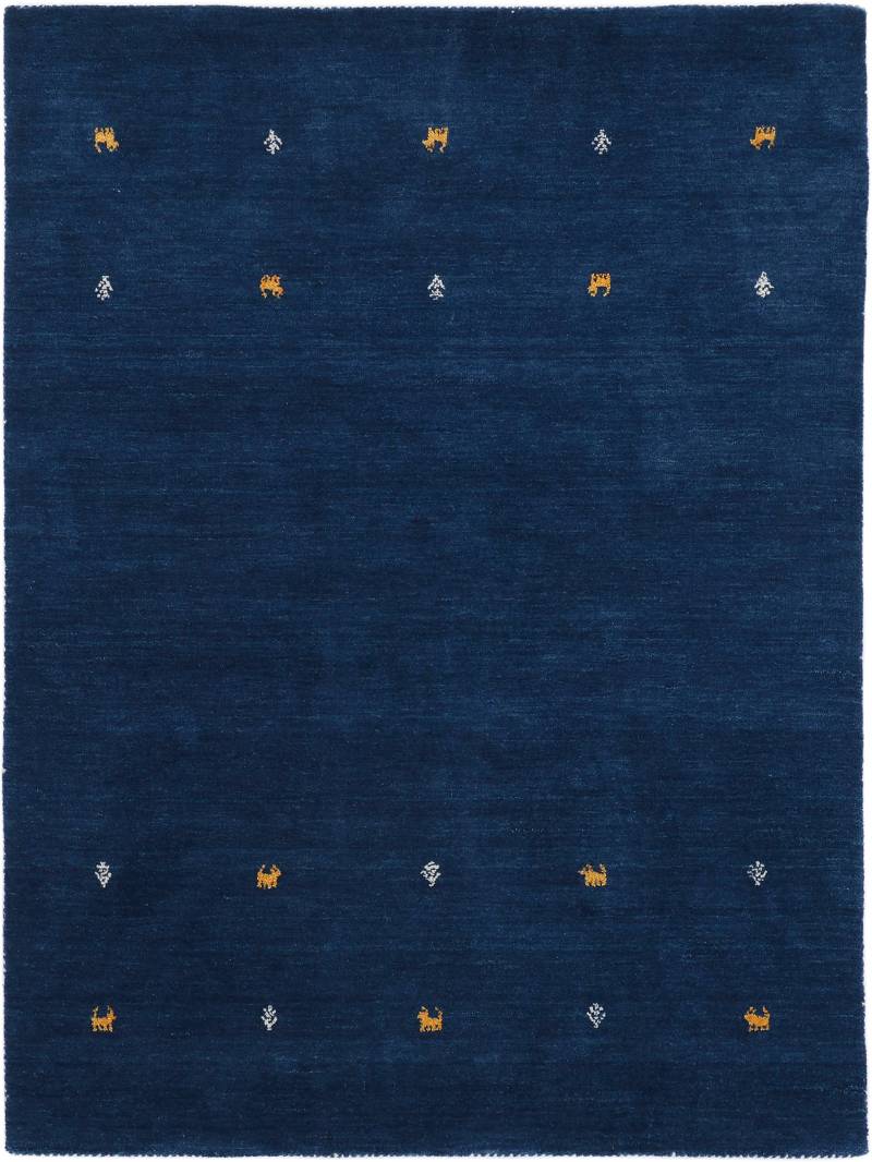carpetfine Wollteppich »Gabbeh Uni, auch als Läufer erhältlich«, rechteckig, 15 mm Höhe, reine Wolle, handgewebt, Gabbeh Loom Tiermotiv, grosse Farbauswahl von carpetfine