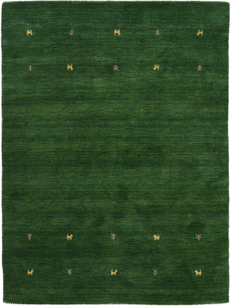 carpetfine Wollteppich »Gabbeh Uni, auch als Läufer erhältlich«, rechteckig, 15 mm Höhe, reine Wolle, handgewebt, Gabbeh Loom Tiermotiv, grosse Farbauswahl von carpetfine