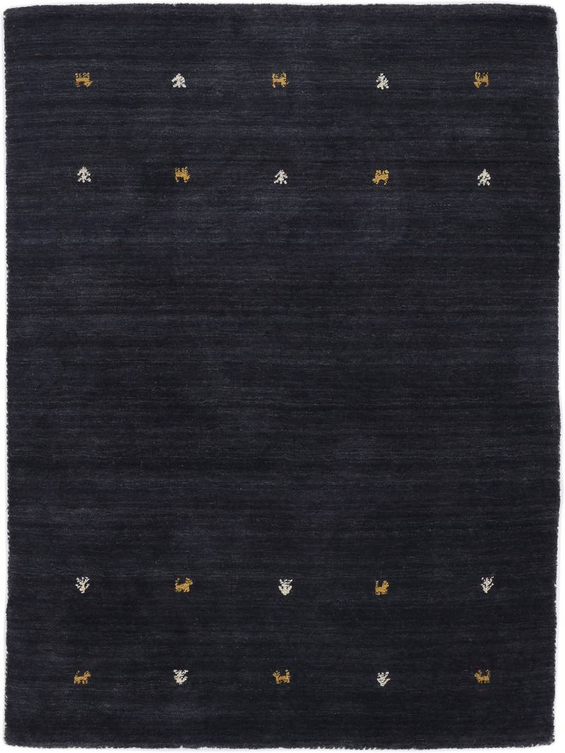 carpetfine Wollteppich »Gabbeh Uni, auch als Läufer erhältlich«, rechteckig, 15 mm Höhe, reine Wolle, handgewebt, Gabbeh Loom Tiermotiv, grosse Farbauswahl von carpetfine