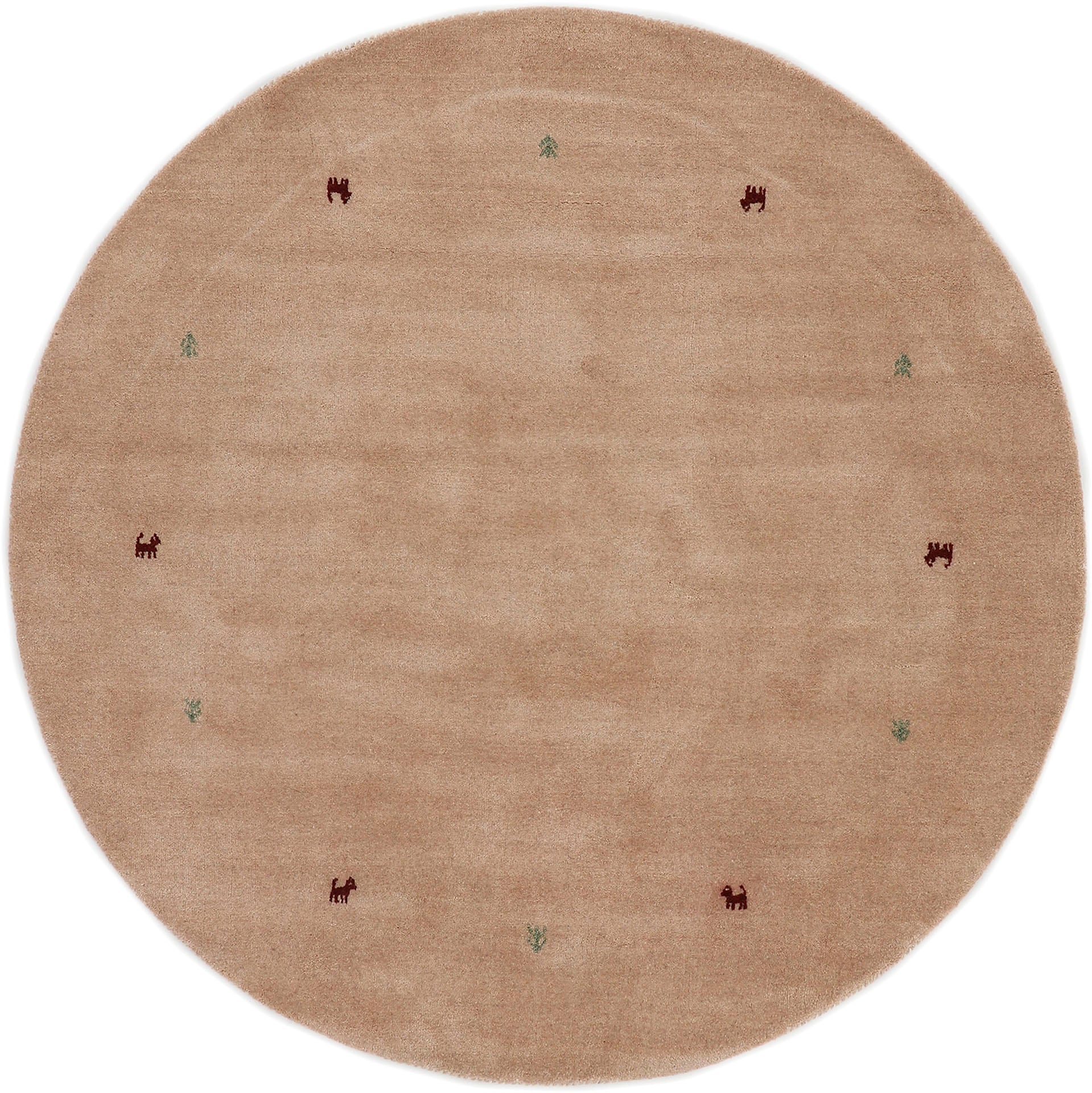carpetfine Wollteppich »Gabbeh Uni«, rund, 15 mm Höhe, reine Wolle handgewebt, Gabbeh Tiermotiv warmes Raumklima viele Grössen carpetfine Wollteppich »Gabbeh Uni«, rund, 15 mm Höhe, reine Wolle handgewebt, Gabbeh Tiermotiv warmes Raumklima viele Grössen von carpetfine