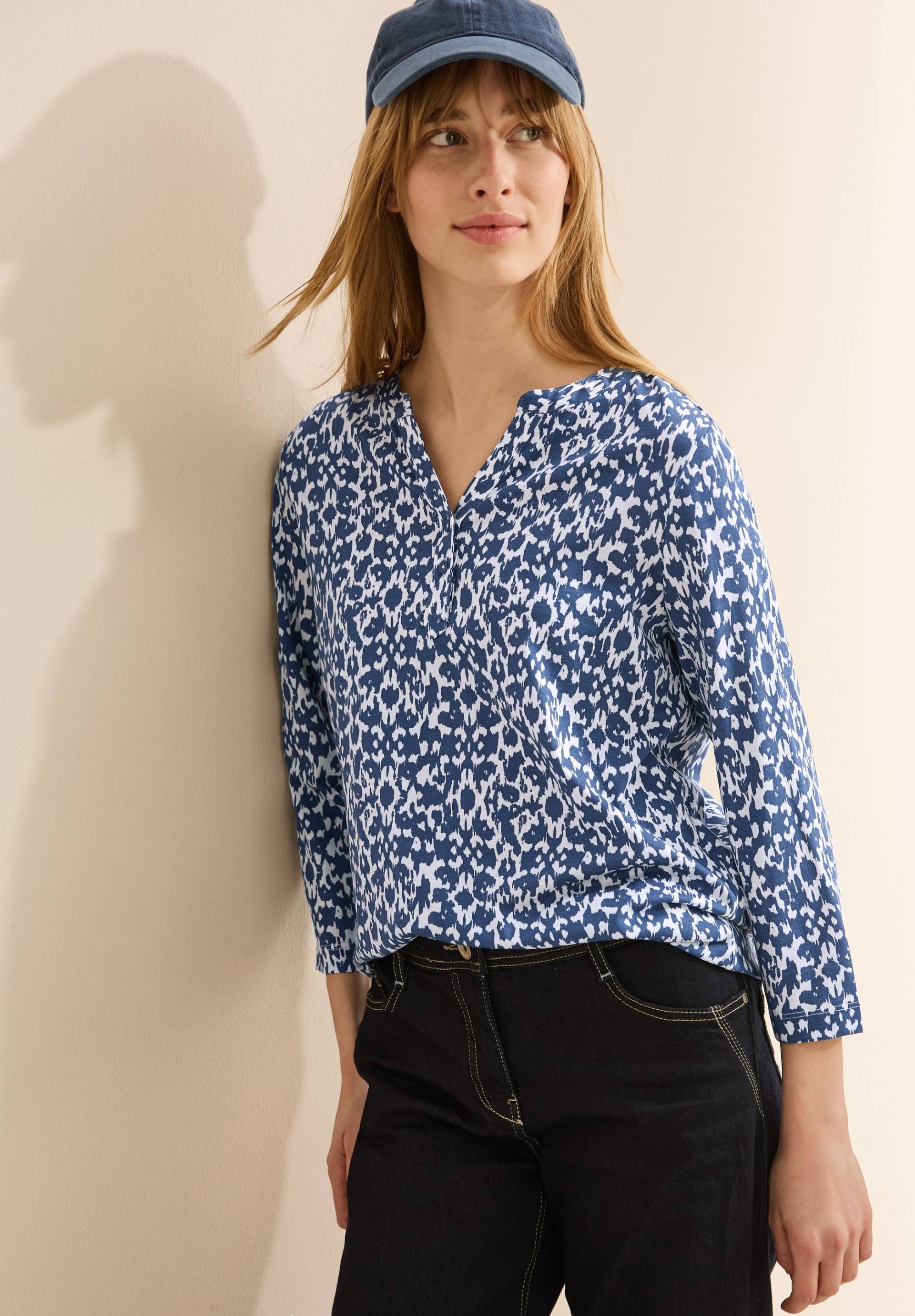 Cecil 3/4-Arm-Shirt, mit Minimal-Print und im Tunika-Look von cecil