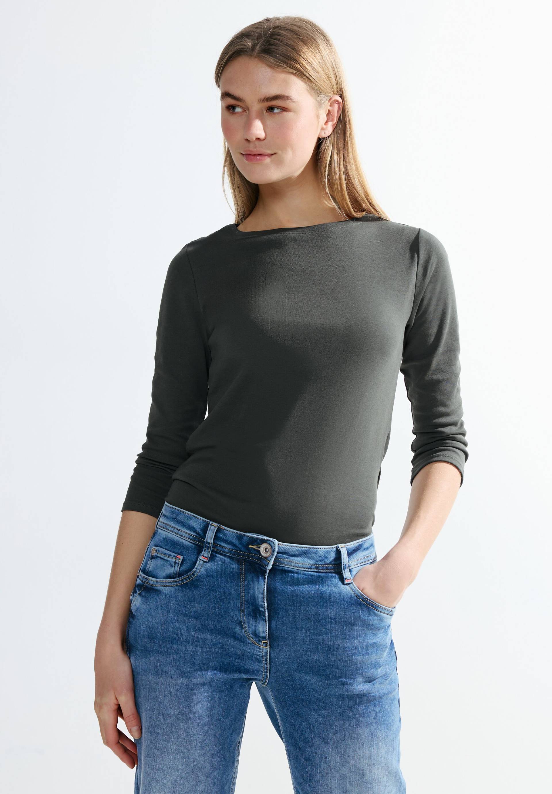 Cecil 3/4-Arm-Shirt »Basic Boatneck«, mit U-Boot-Ausschnitt von cecil