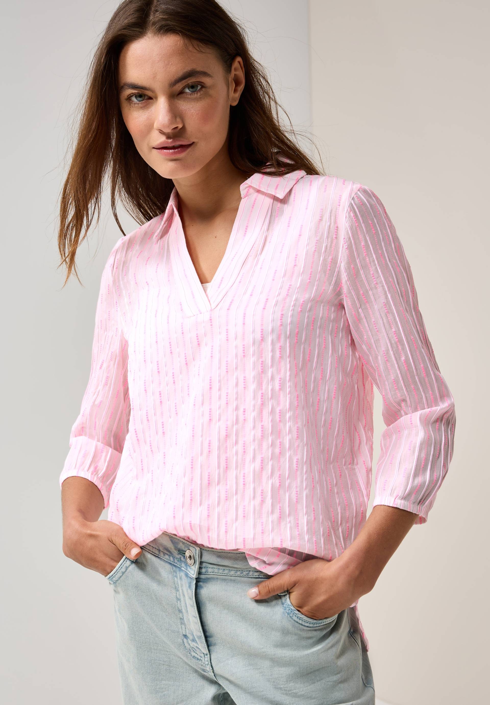 Cecil Hemdbluse, mit Strukturdetail-Streifen von cecil