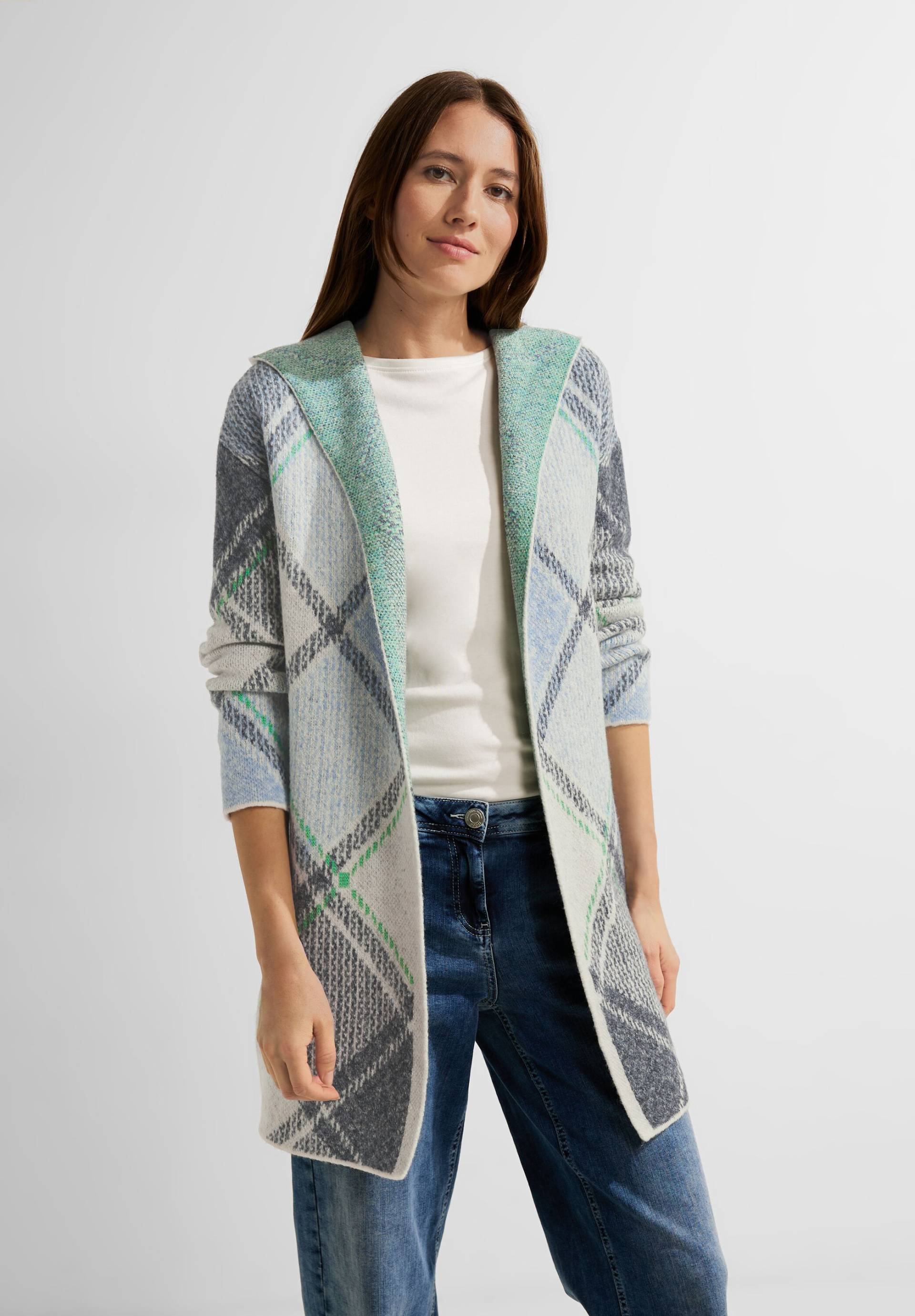 Cecil Kapuzenstrickjacke »Open Cosy Jacquard Cardigan« von cecil