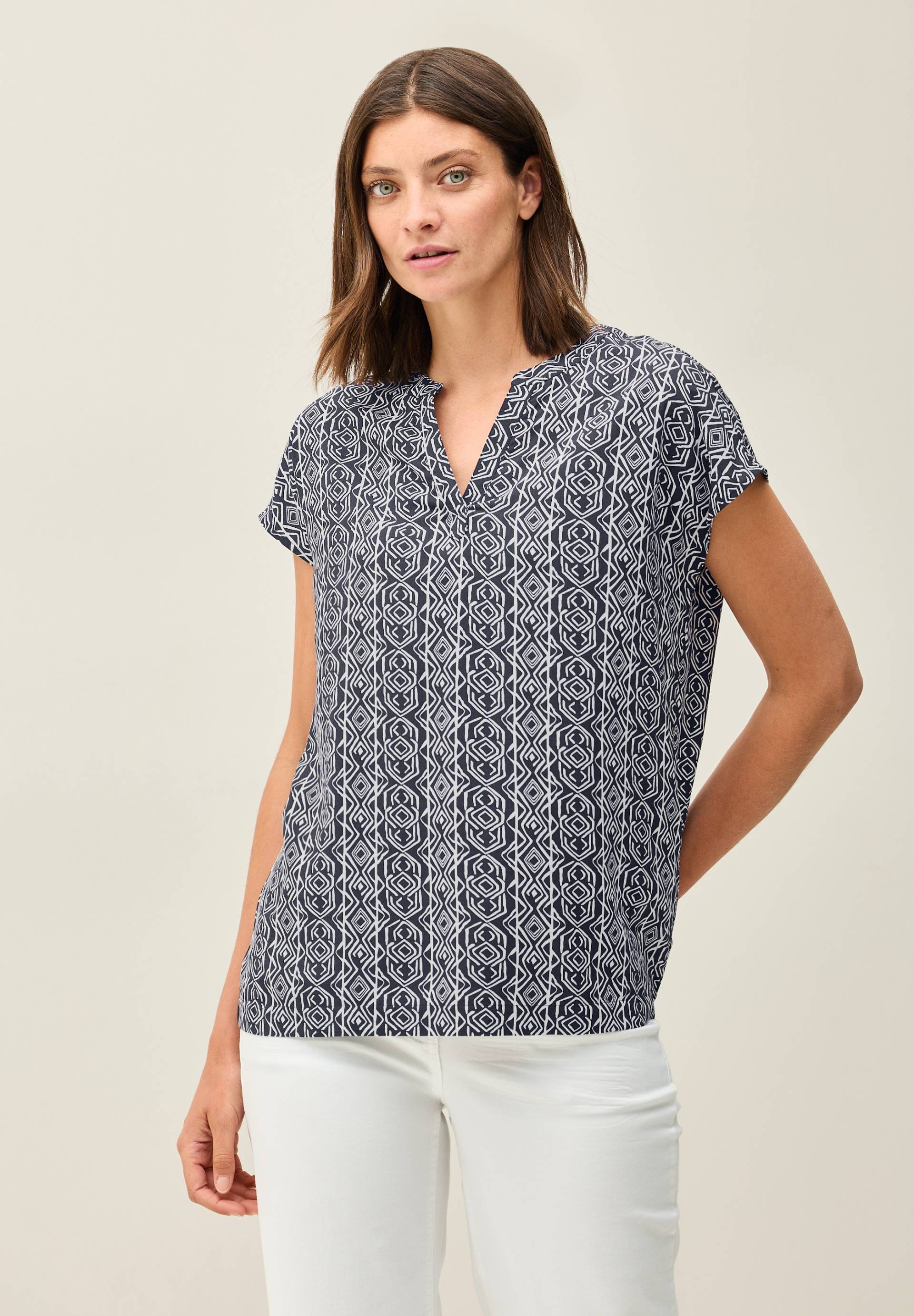 Cecil Kurzarmbluse, mit All-Over Print von cecil