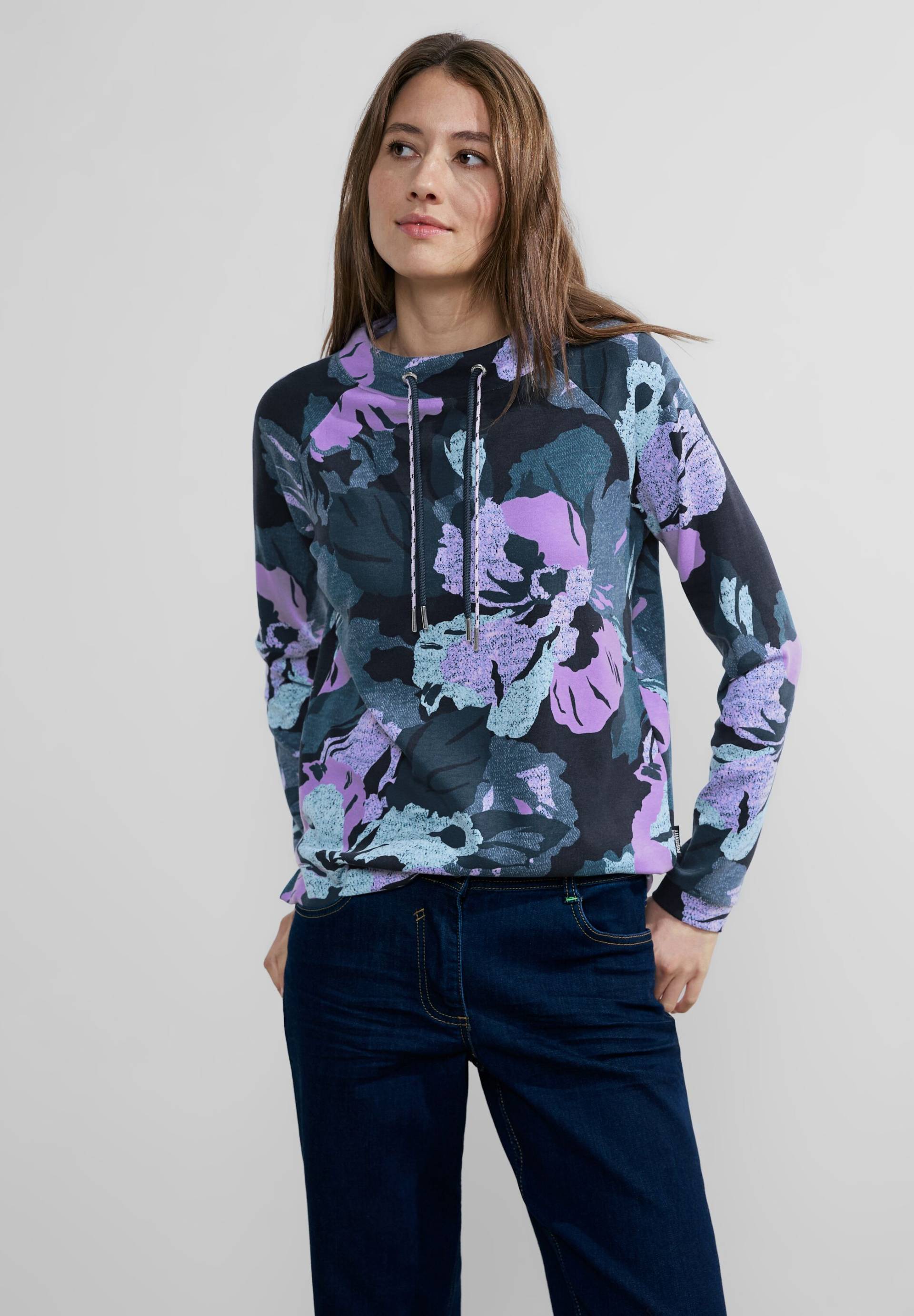 Cecil Langarmshirt »Big Flower Funnelneck« von cecil