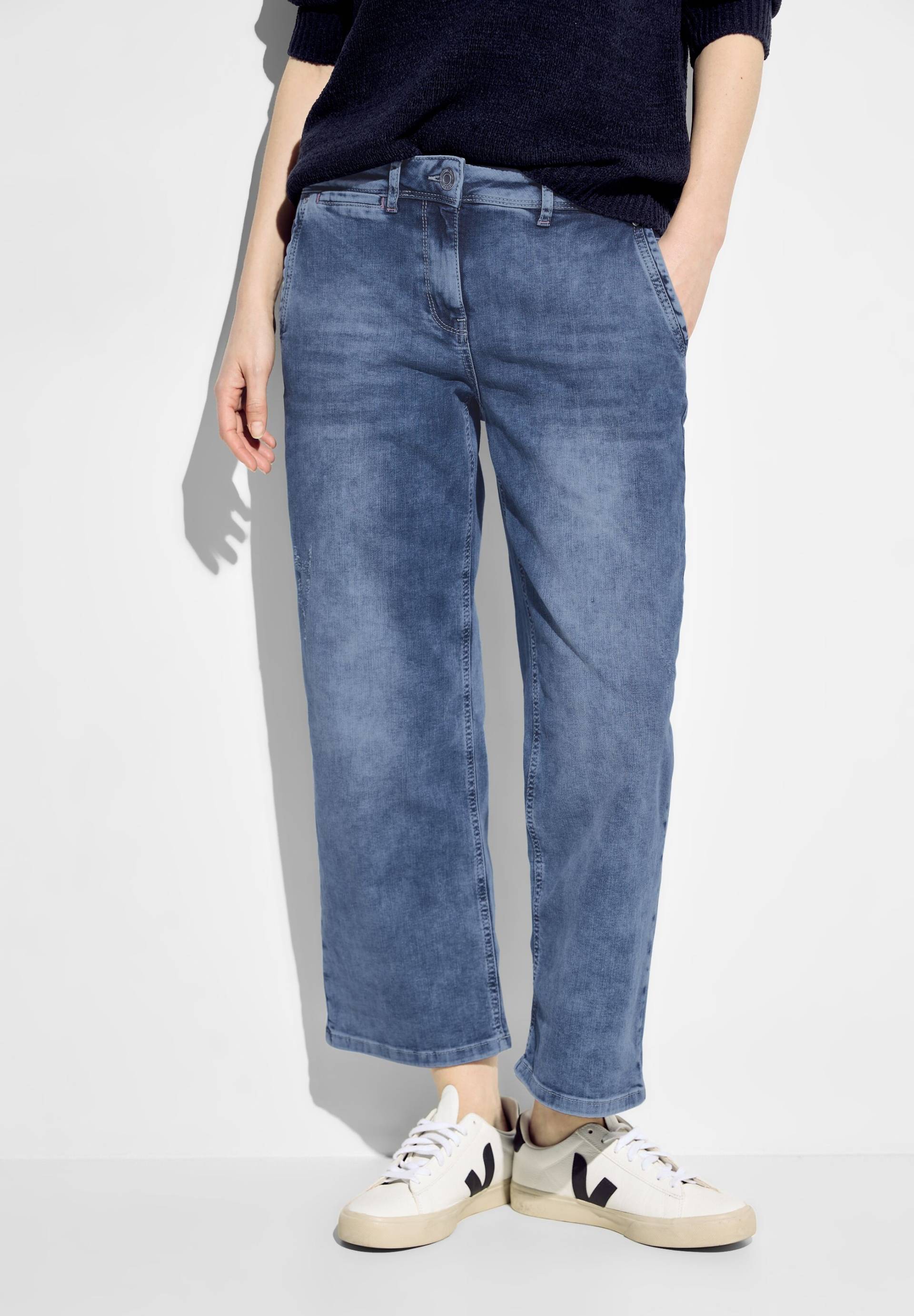 Cecil Loose-fit-Jeans, in blauer Waschung von cecil