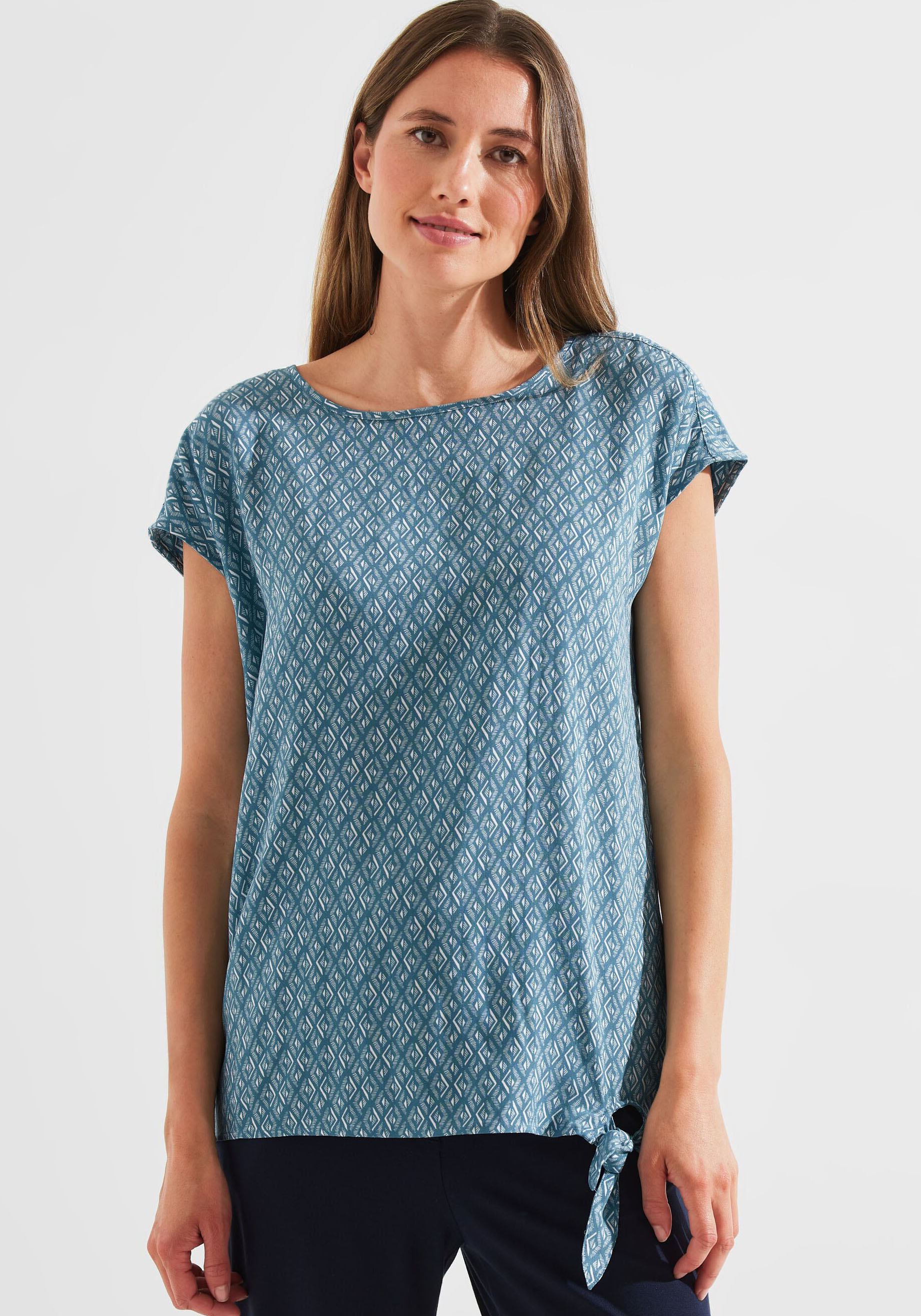 Cecil Shirtbluse, mit Knotendetail am Saum von cecil