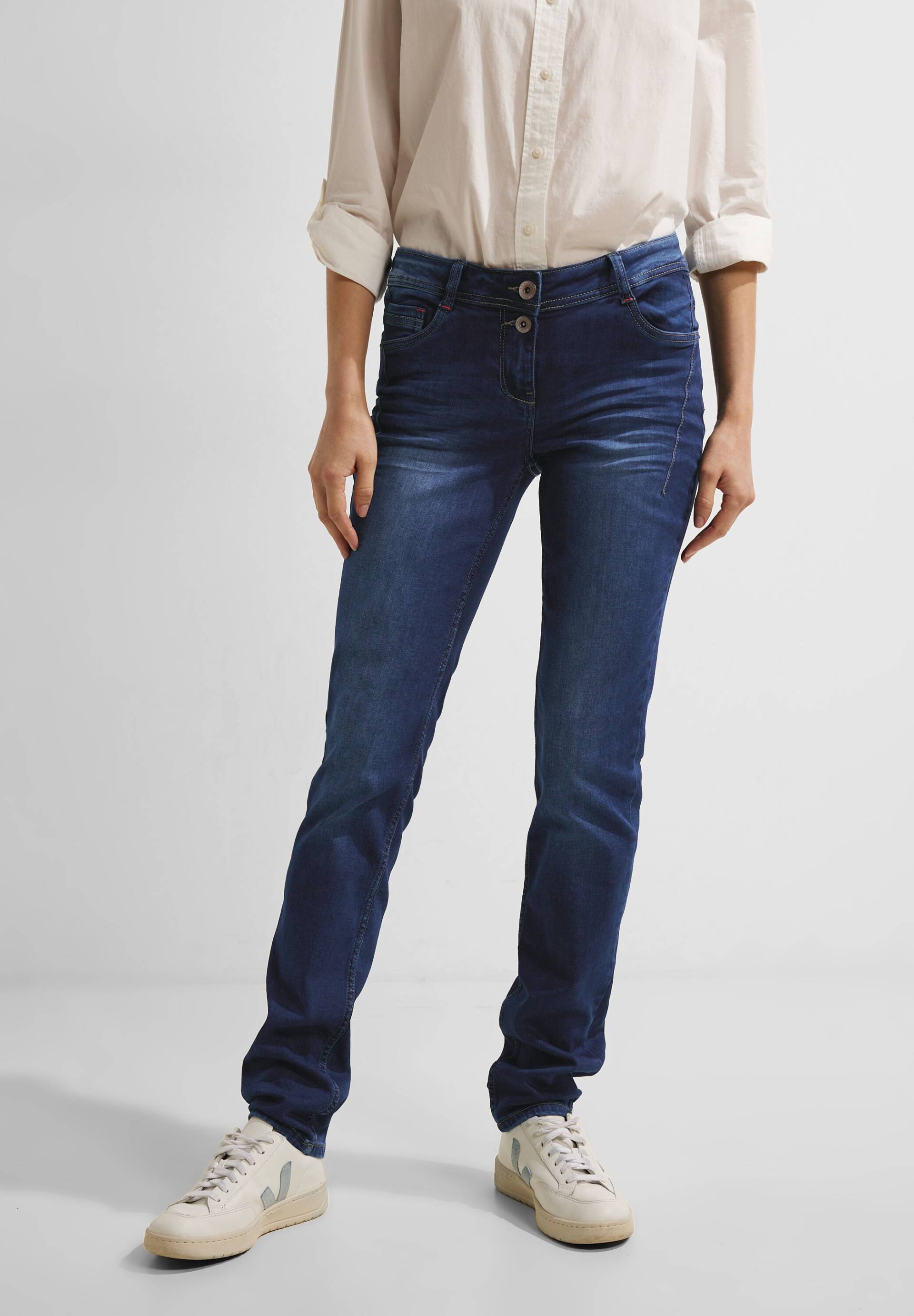 Cecil Slim-fit-Jeans »Style Scarlett Mid Blue« von cecil