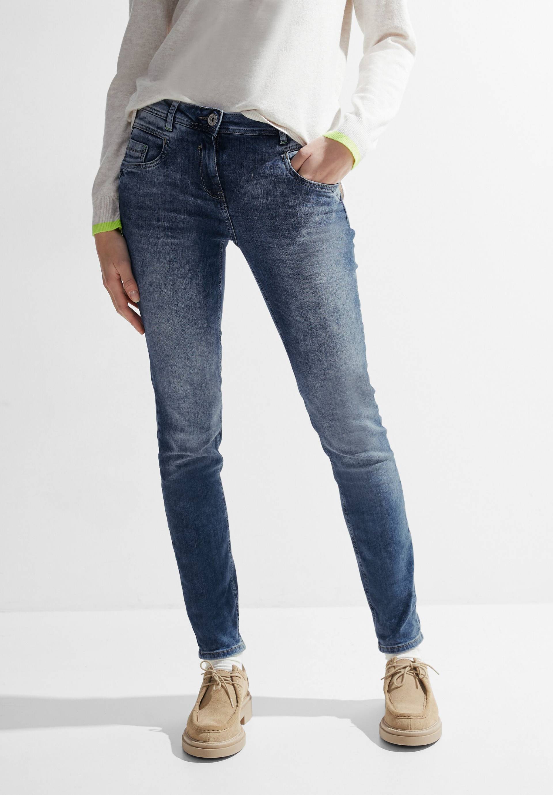 Cecil Slim-fit-Jeans »Vicky Authentic«, in mittelblauer Waschung von cecil