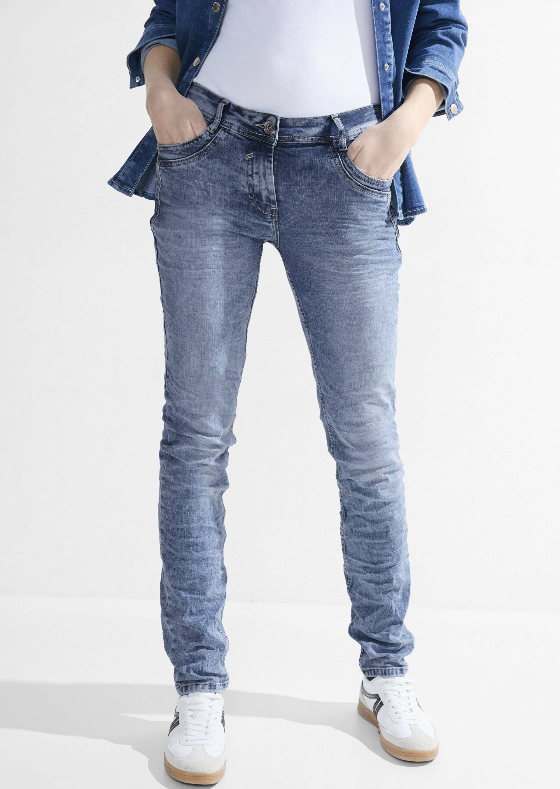 Cecil Slim-fit-Jeans, in Used-Optik von cecil
