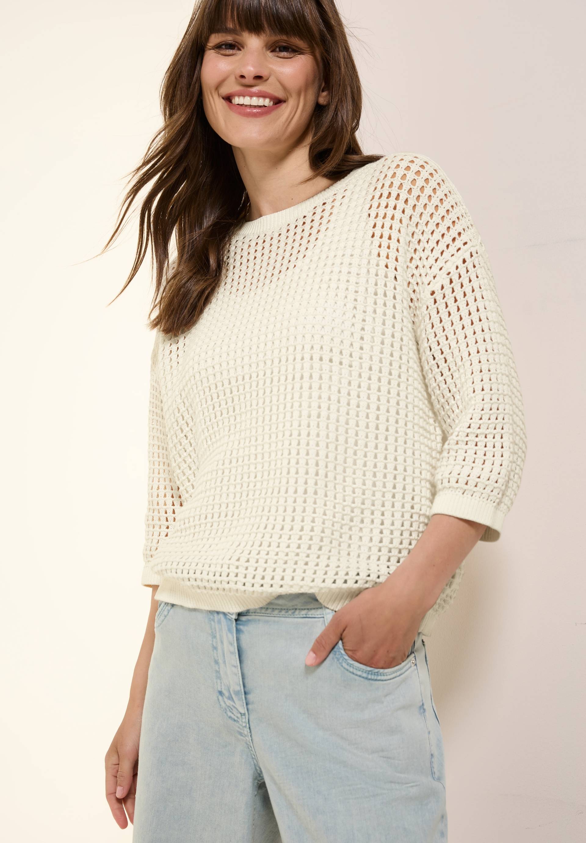 Cecil Strickpullover, in Häkel-Optik von cecil