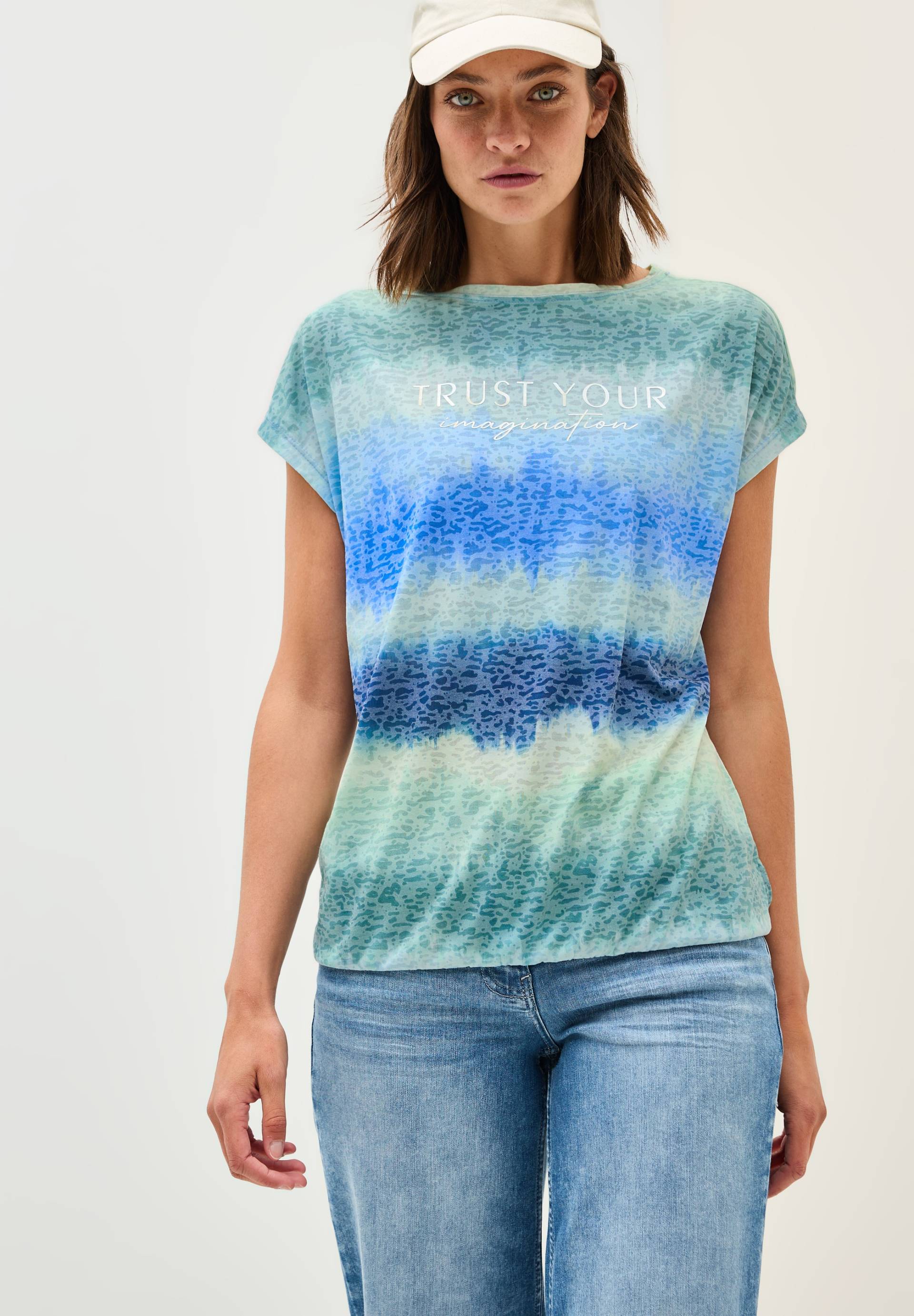 Cecil T-Shirt, in Ausbrenner-Optik von cecil