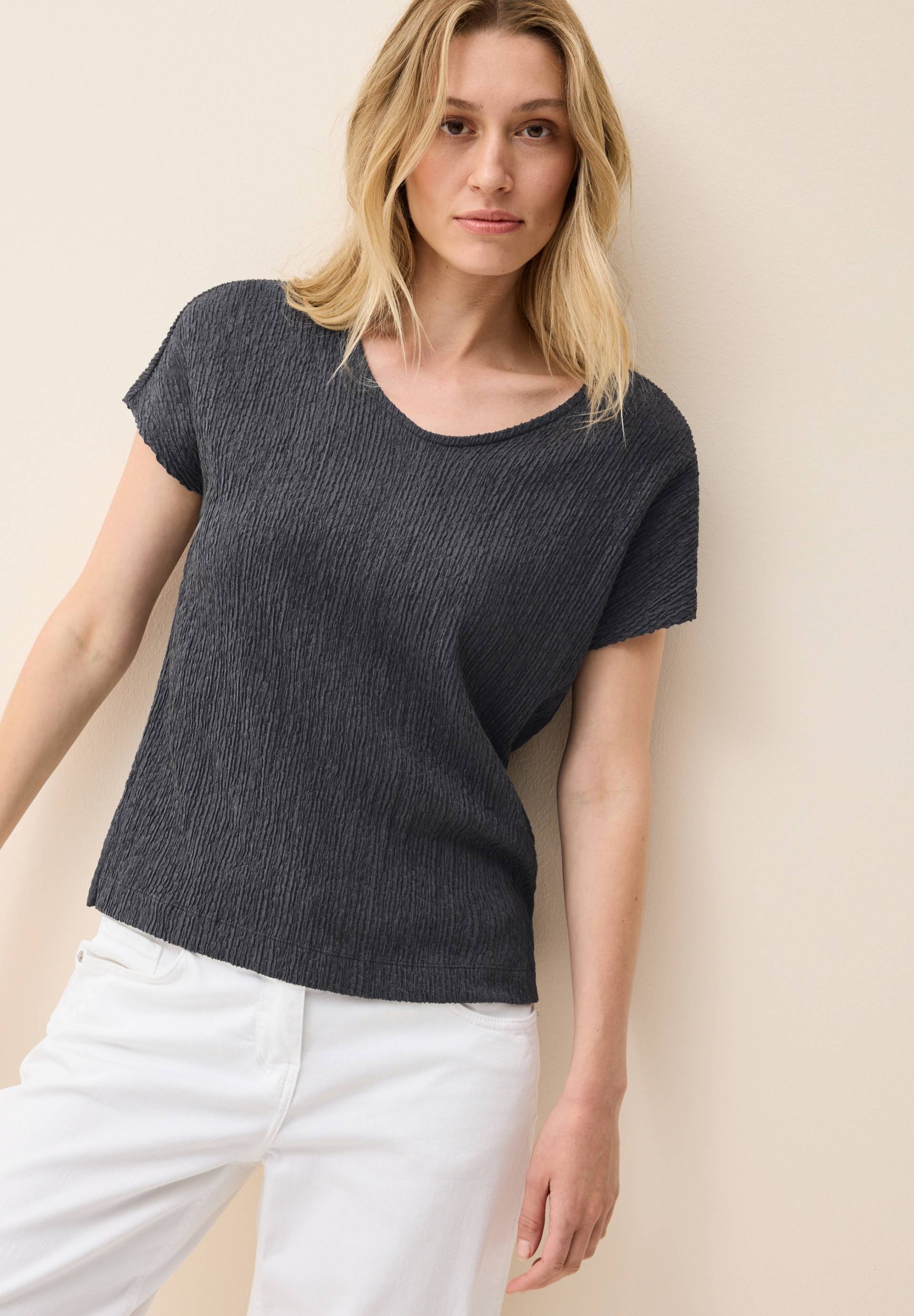 Cecil T-Shirt, in gesmokter Struktur von cecil