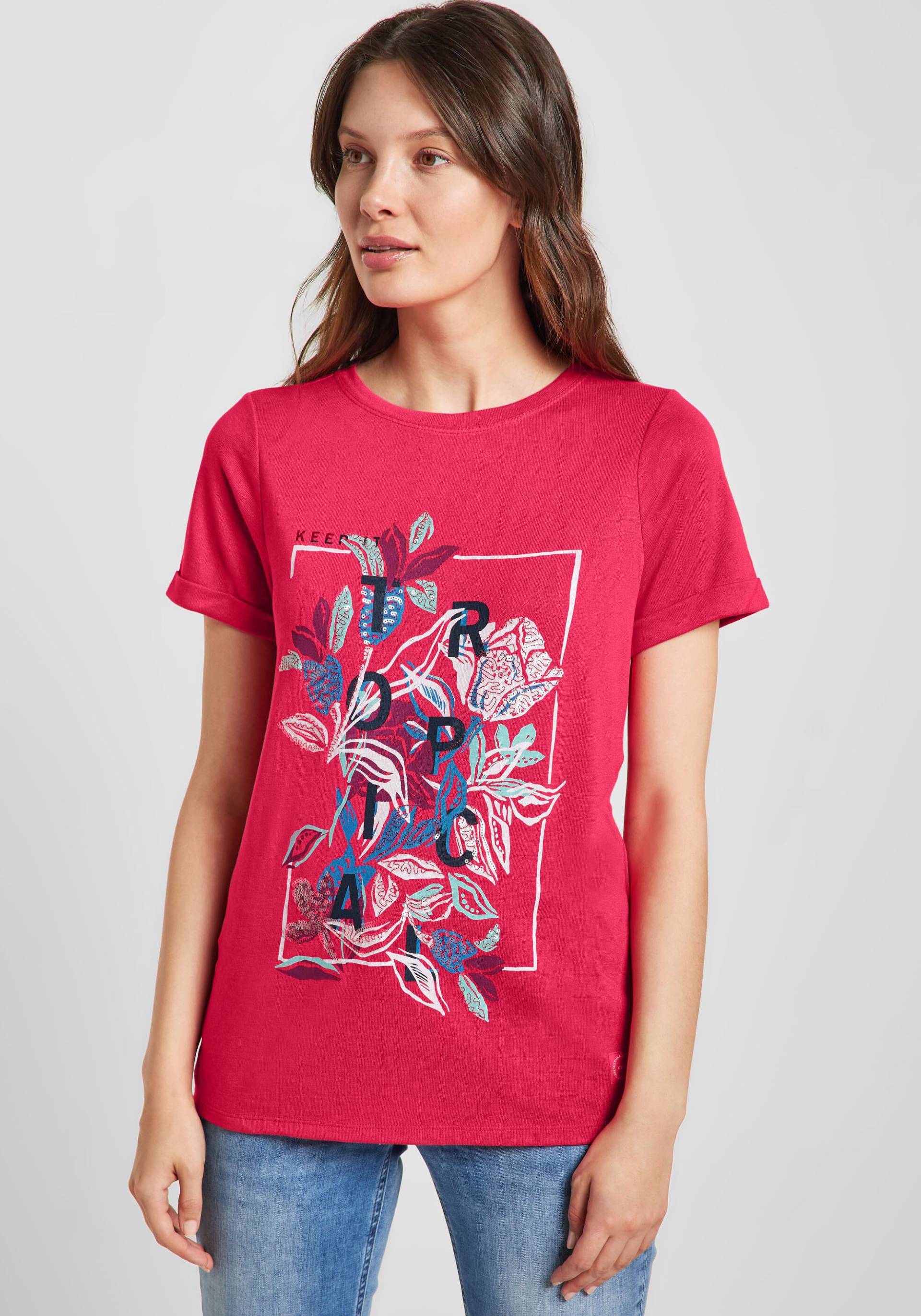 Cecil T-Shirt »LINENLOOK_Shape print« von cecil