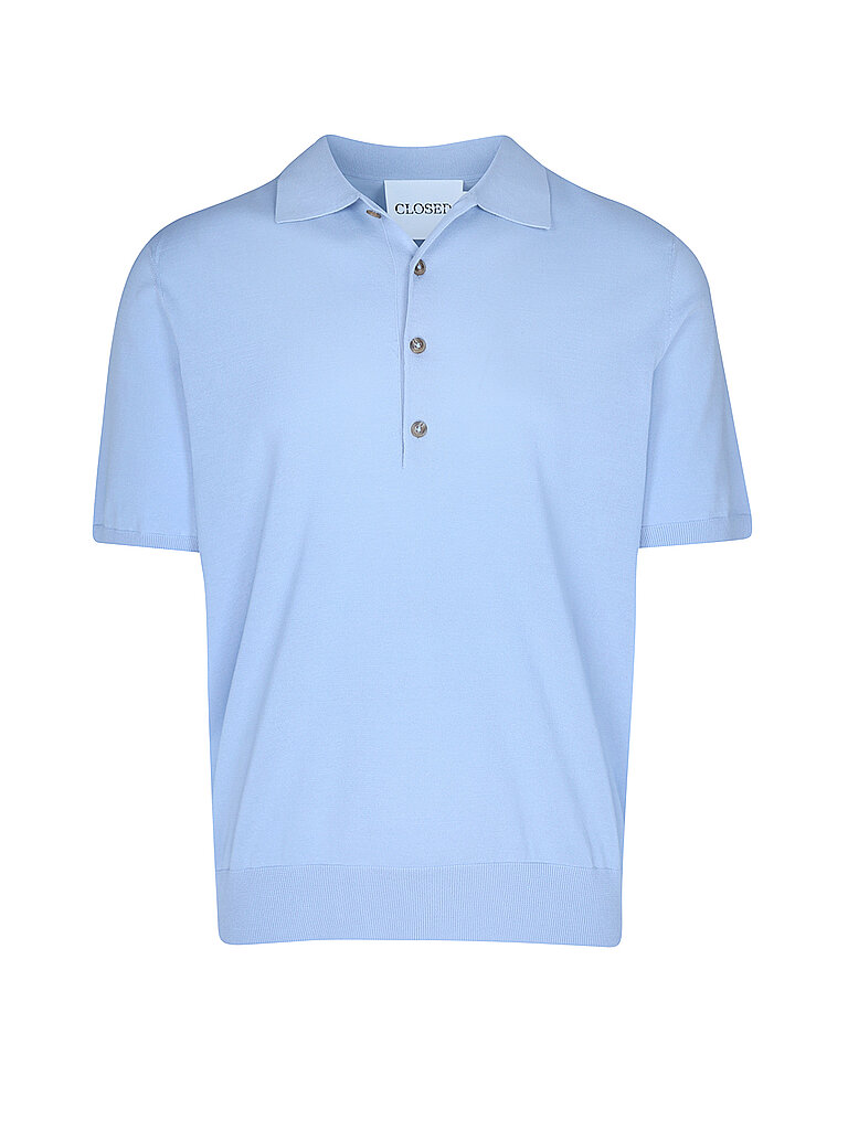 CLOSED Strickpoloshirt  blau | L von closed