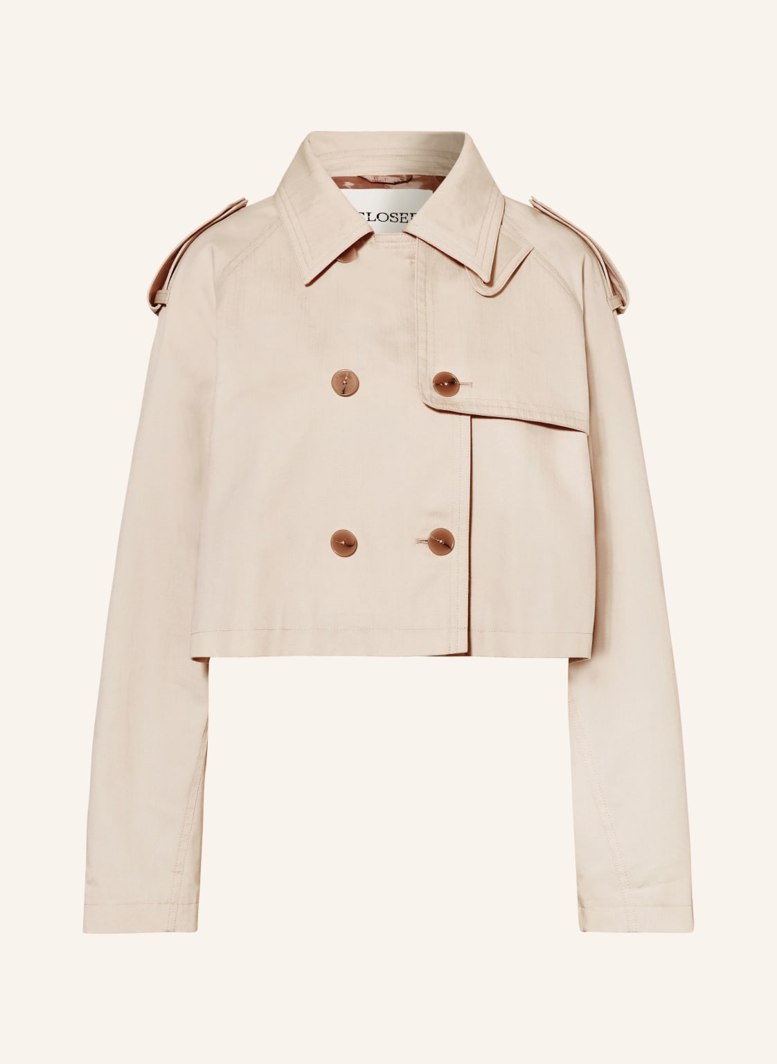 Closed Cropped-Trenchcoat beige von closed