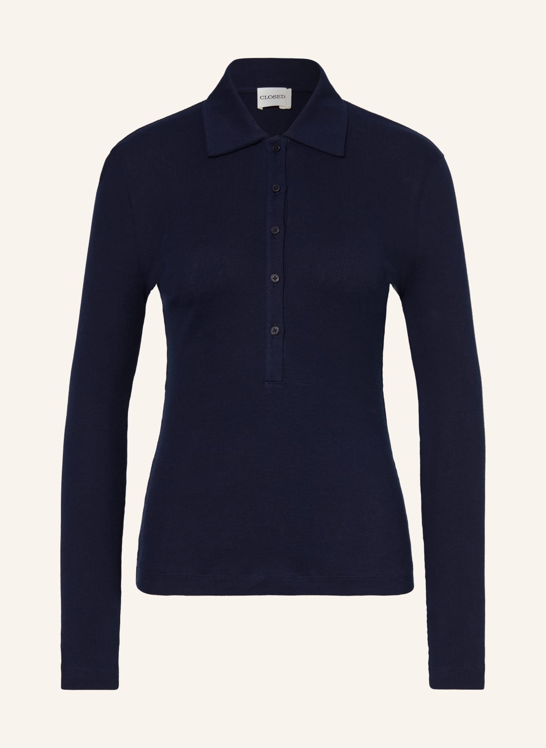 Closed Jersey-Poloshirt blau von closed