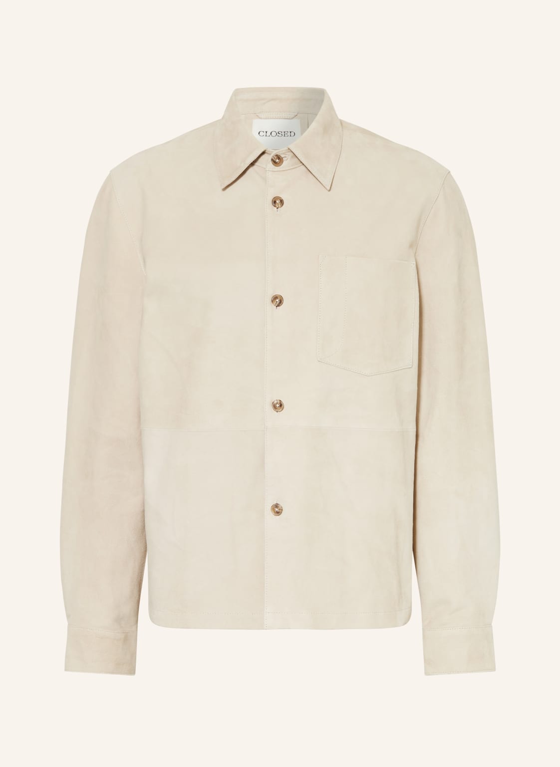 Closed Leder-Overjacket beige von closed