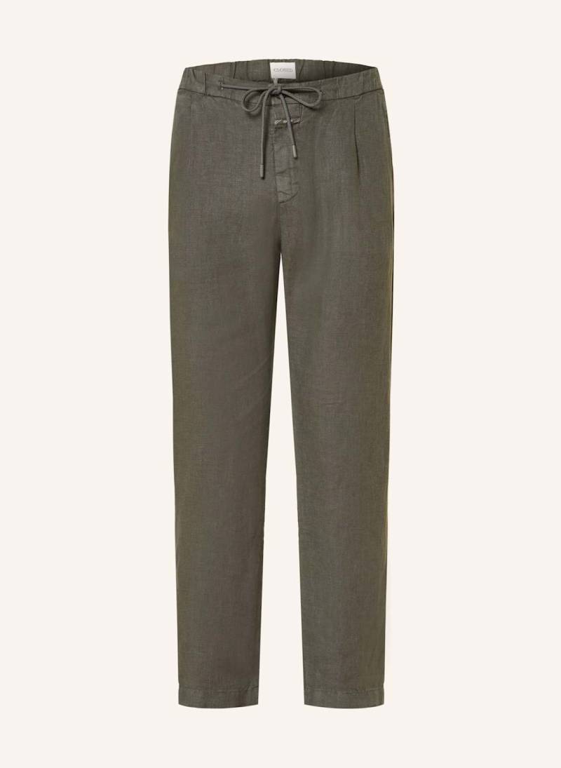 Closed Leinenhose Vigo Tapered Im Jogging-Stil Regular Fit grau von closed