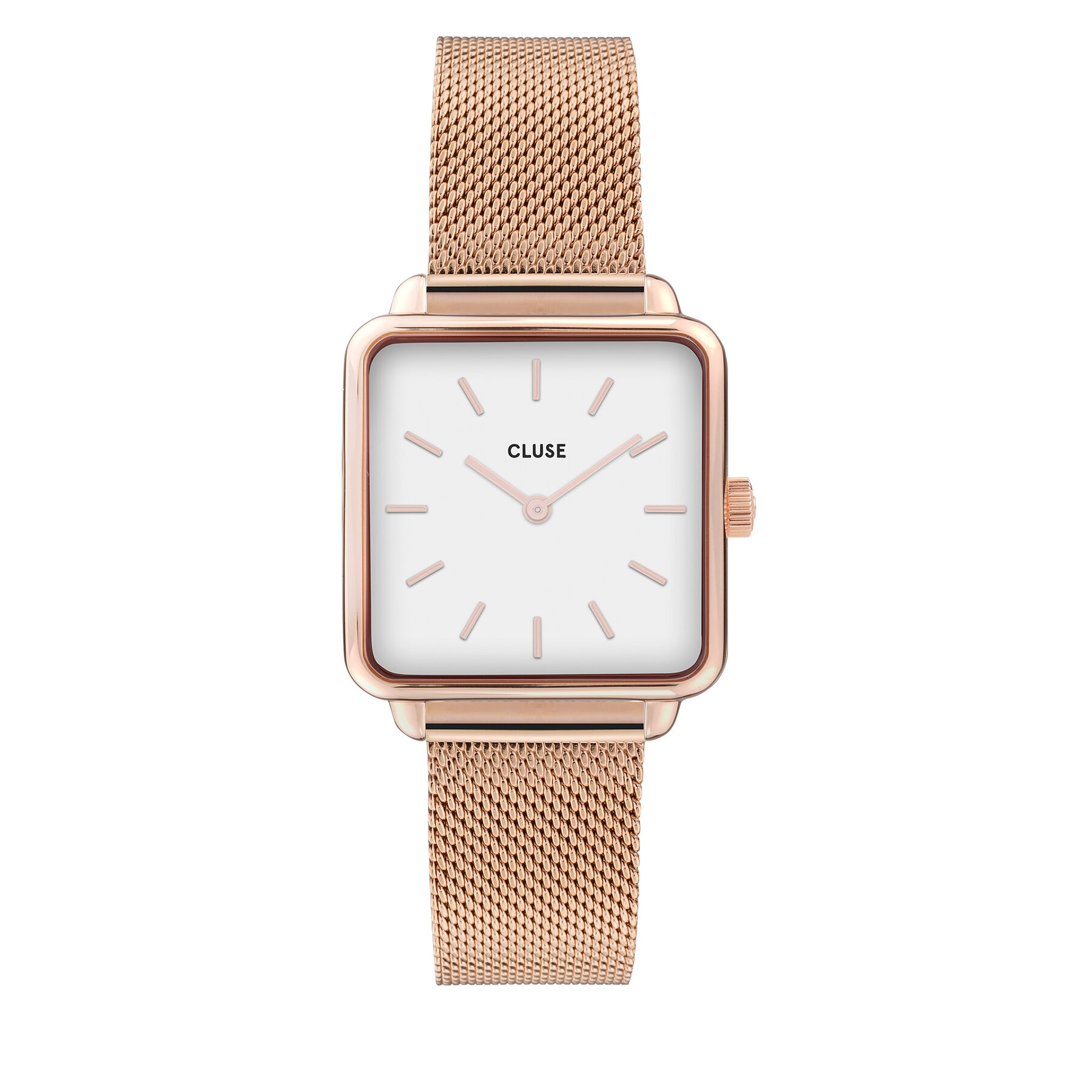 Uhr Cluse La Tétragone CW0101207001 Rose Gold Mesh/White von cluse