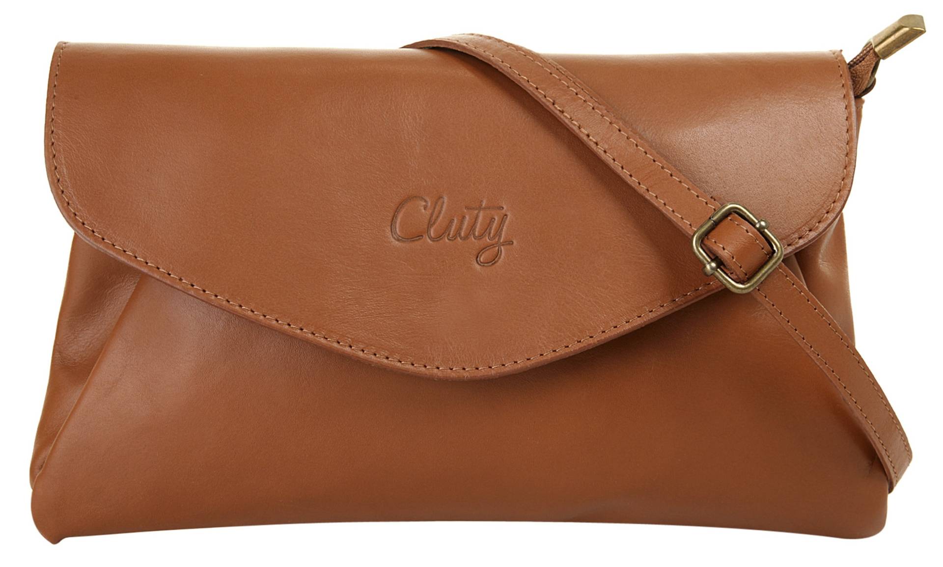 Cluty Abendtasche, echt Leder, Made in Italy von cluty