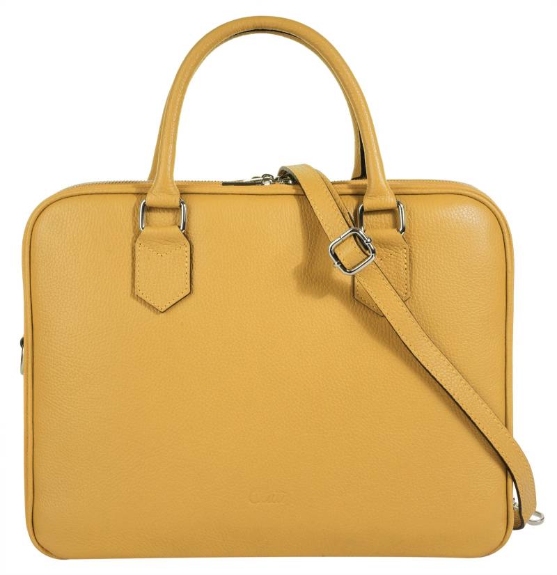Cluty Aktentasche, echt Leder, Made in Italy von cluty