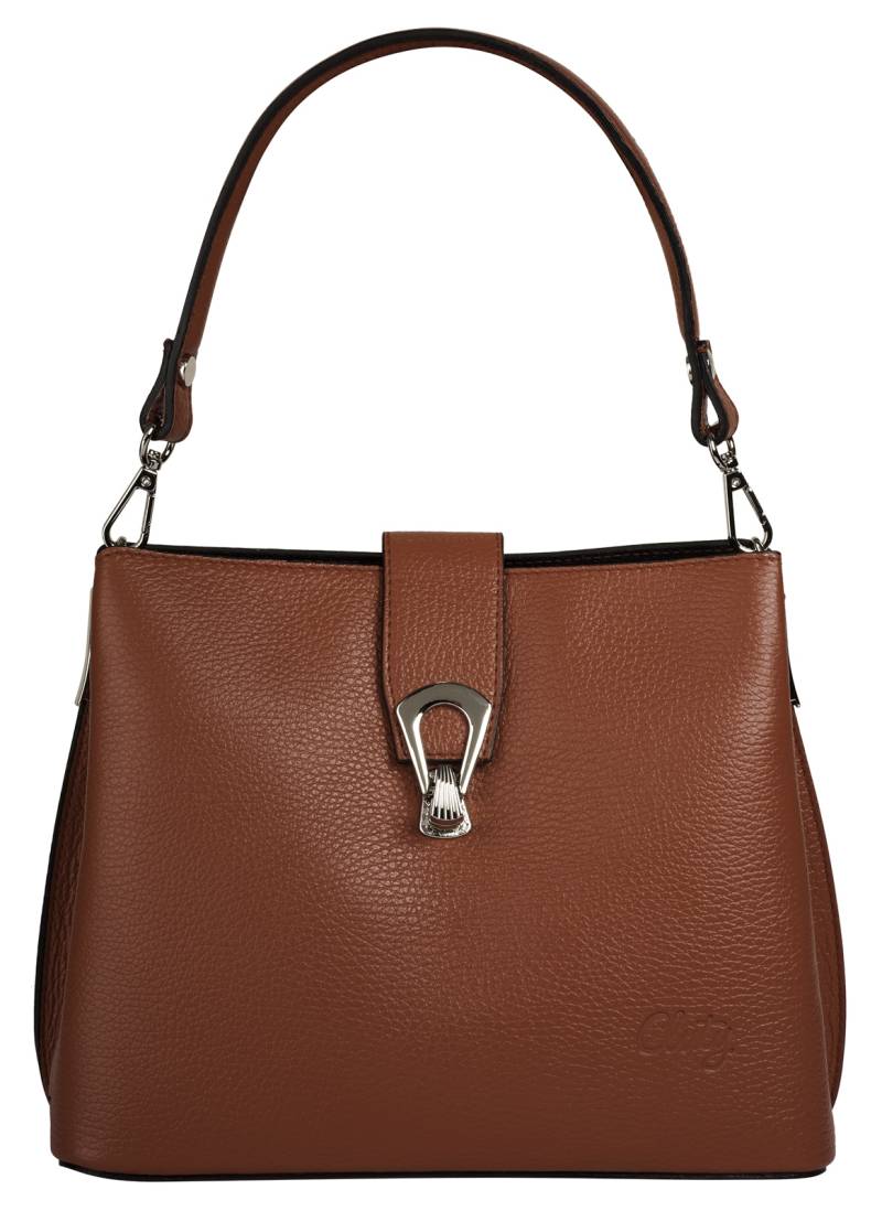 Cluty Umhängetasche, echt Leder, Made in Italy von cluty