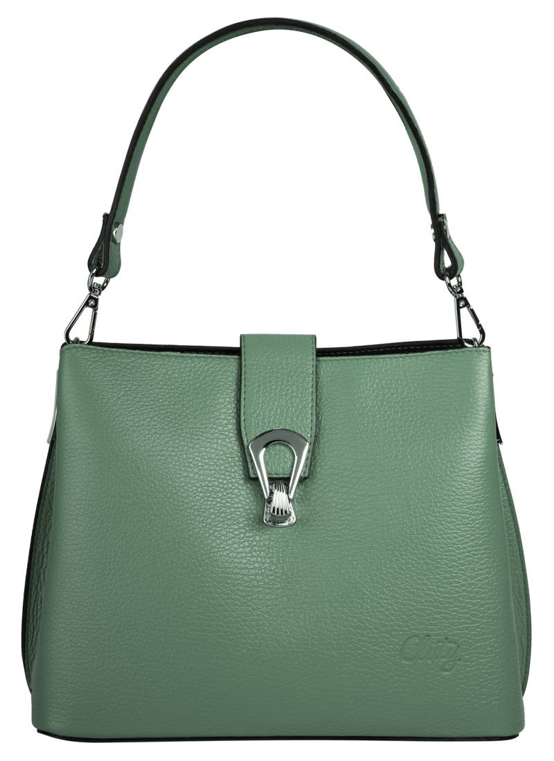 Cluty Umhängetasche, echt Leder, Made in Italy von cluty