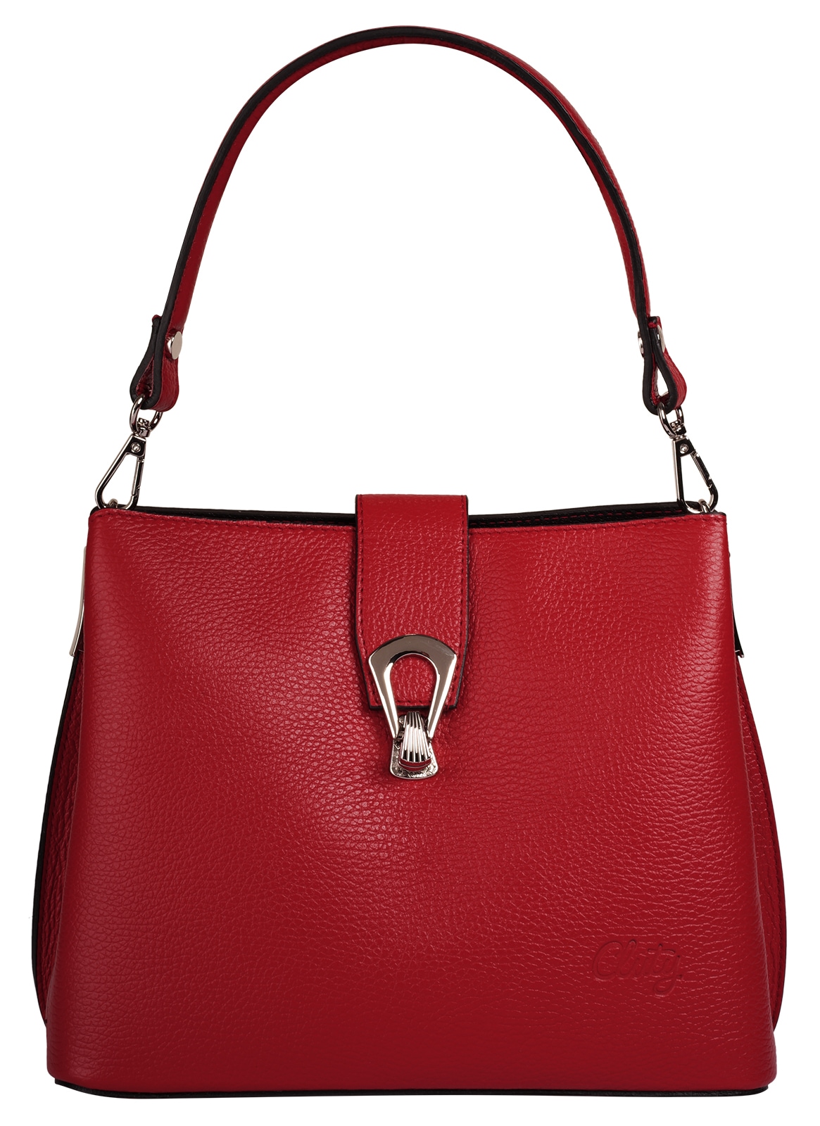 Cluty Umhängetasche, echt Leder, Made in Italy von cluty