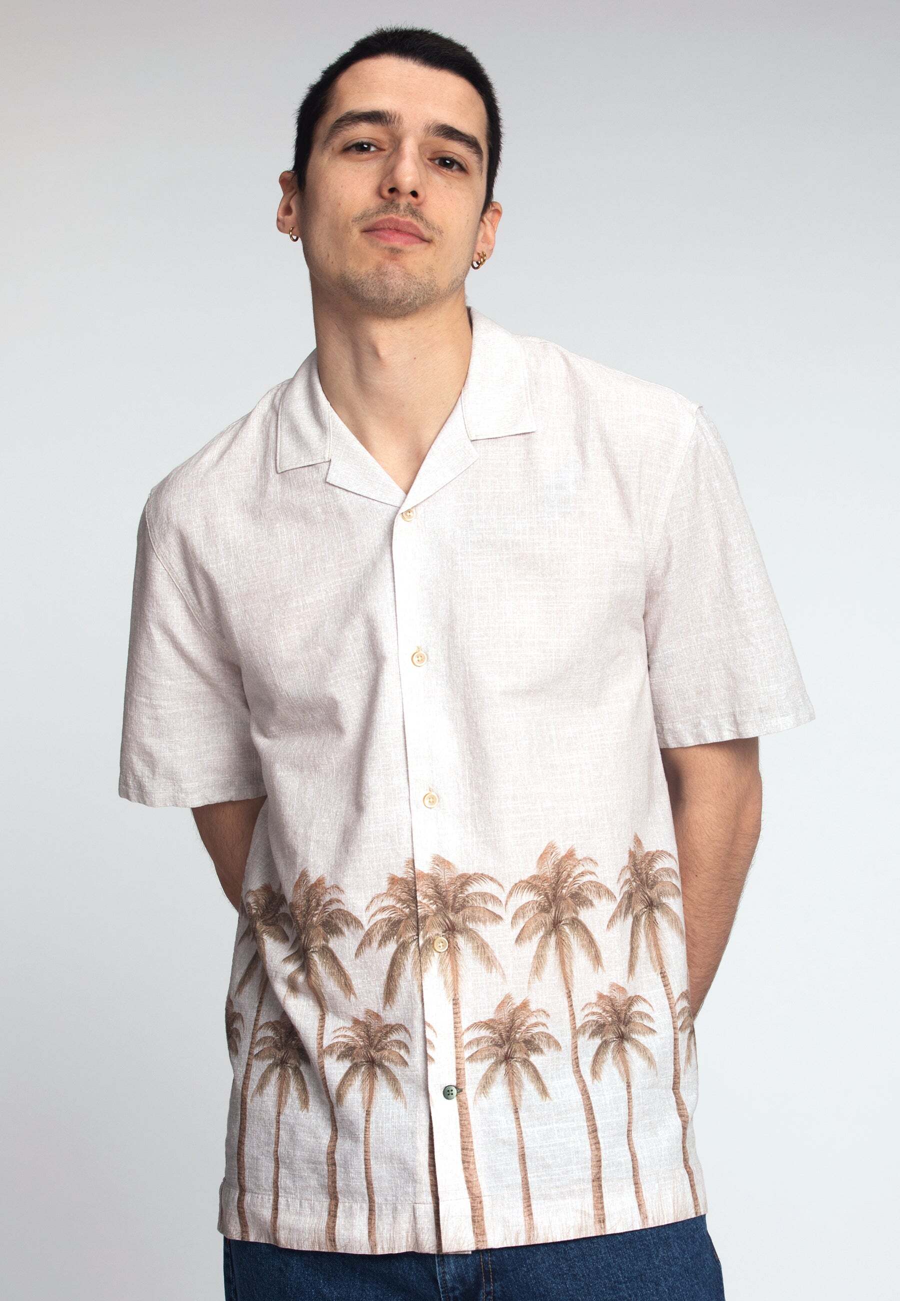 colours & sons Kurzarmhemd »HemdenShirtPalmPrint« von colours & sons