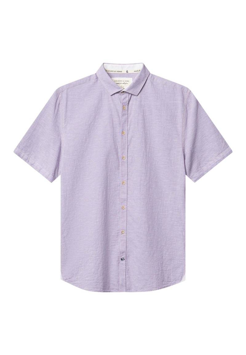 colours & sons Kurzarmhemd »colours & sons Kurzarmhemd Shirt-Linen Blend Kent« von colours & sons