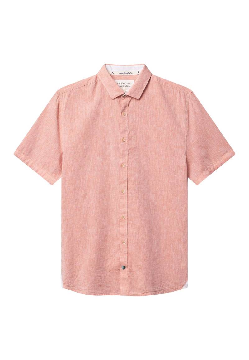 colours & sons Kurzarmhemd »colours & sons Kurzarmhemd Shirt-Linen Blend Kent« von colours & sons