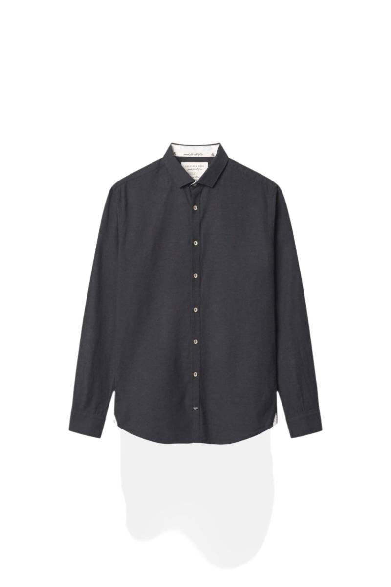 colours & sons Langarmhemd »colours & sons Langarmhemd Shirt-Linen Blend Kent« von colours & sons