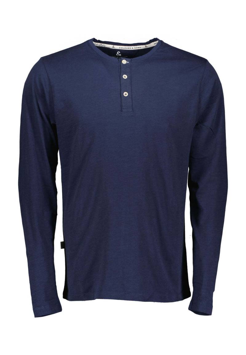 colours & sons Langarmshirt »Langarmshirts Henley - Slub« von colours & sons