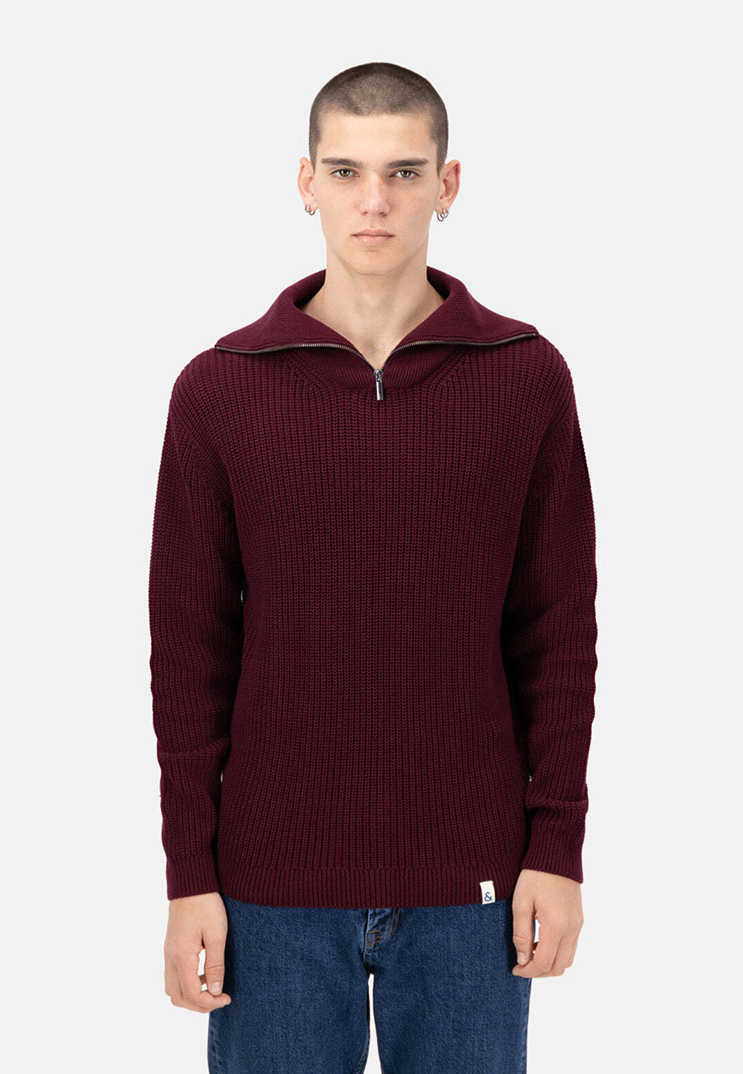 colours & sons Strickpullover »Pullover Mock-Zip-Half Cardigan Stitch« von colours & sons