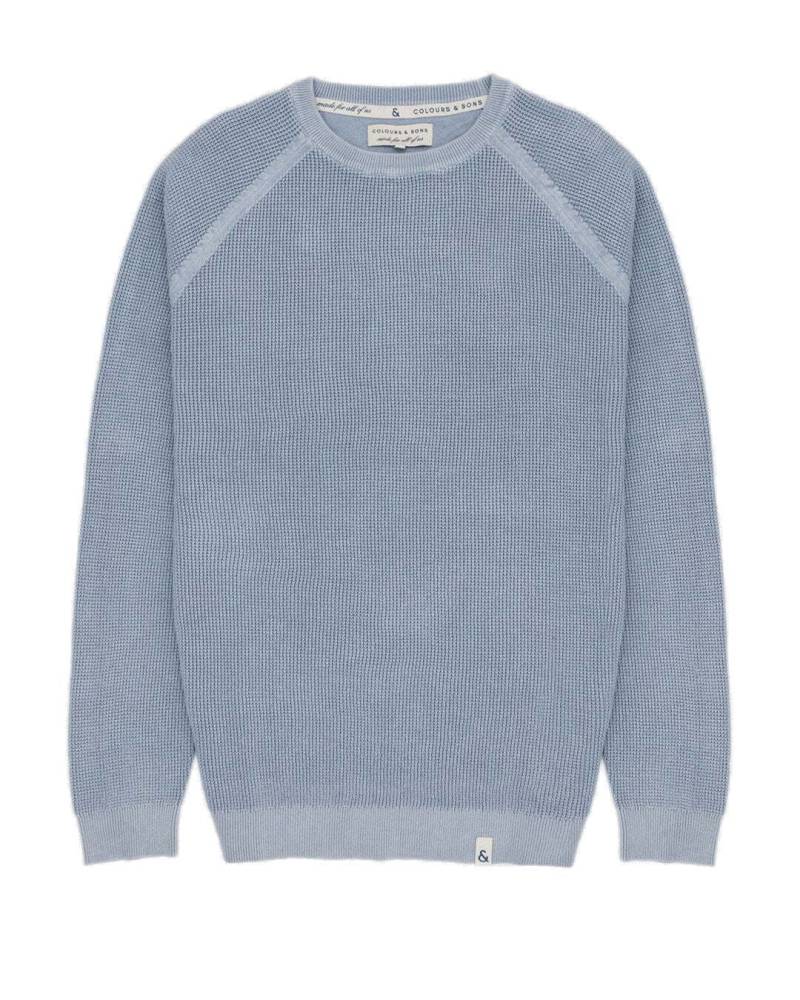 colours & sons Strickpullover »Pullover Roundneck-Washed« von colours & sons