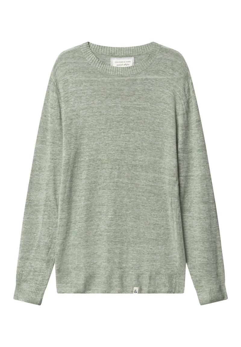colours & sons Strickpullover »colours & sons Pullover Roundneck-Linen« von colours & sons
