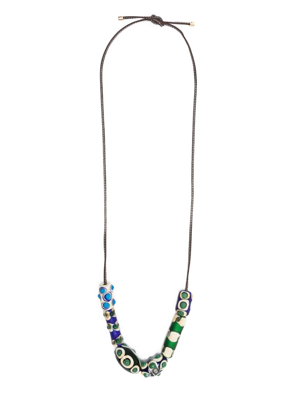 colville Beatle beaded leather necklace - Green von colville