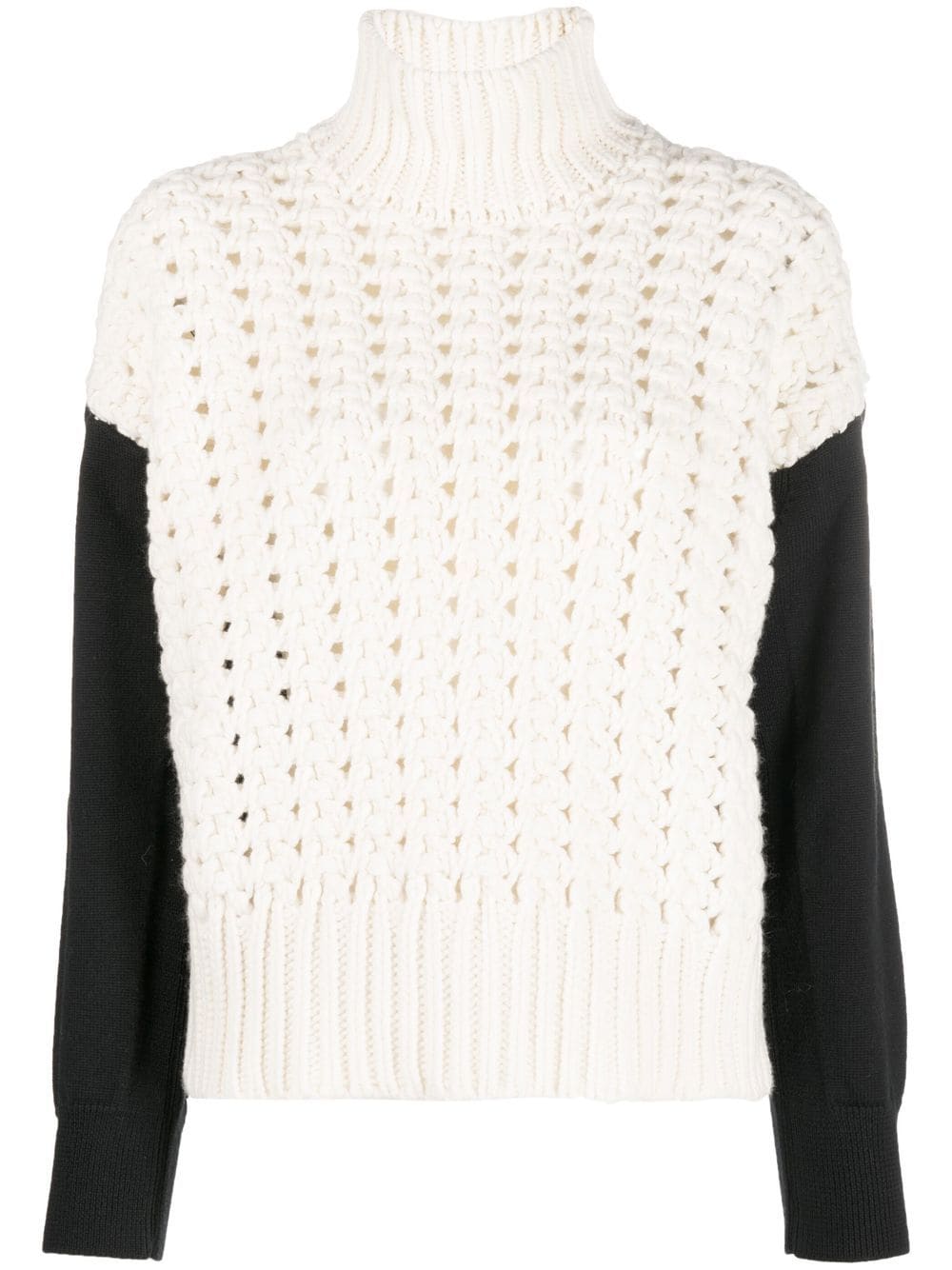 colville colour-blocked funnel-neck jumper - White von colville