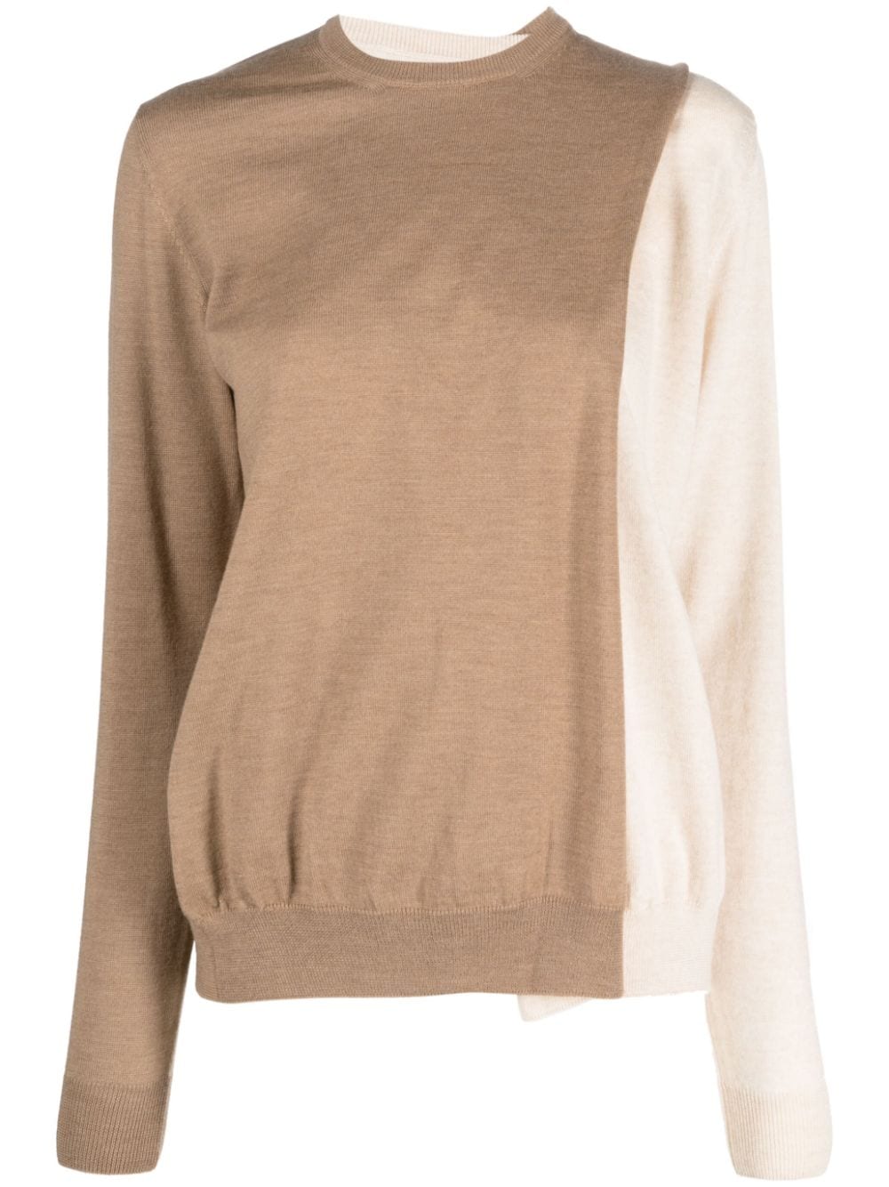 colville contrasting panel-detail fine-knit sweater - Neutrals von colville