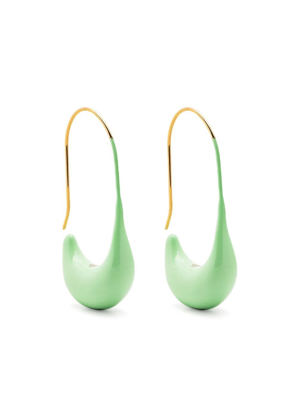 colville enamel-finish detail earrings - Green von colville