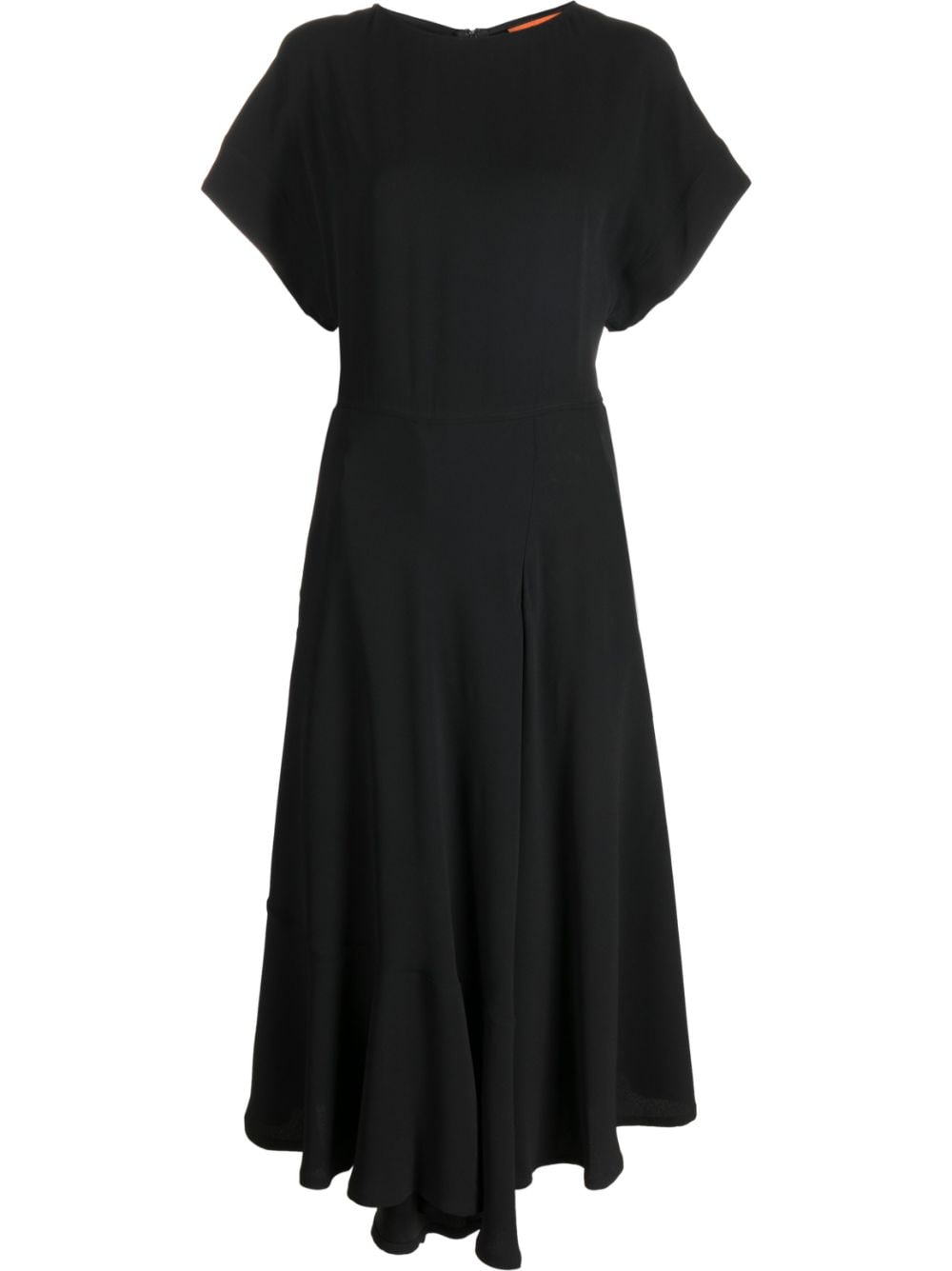 colville pleated silk-blend midi dress - Black von colville